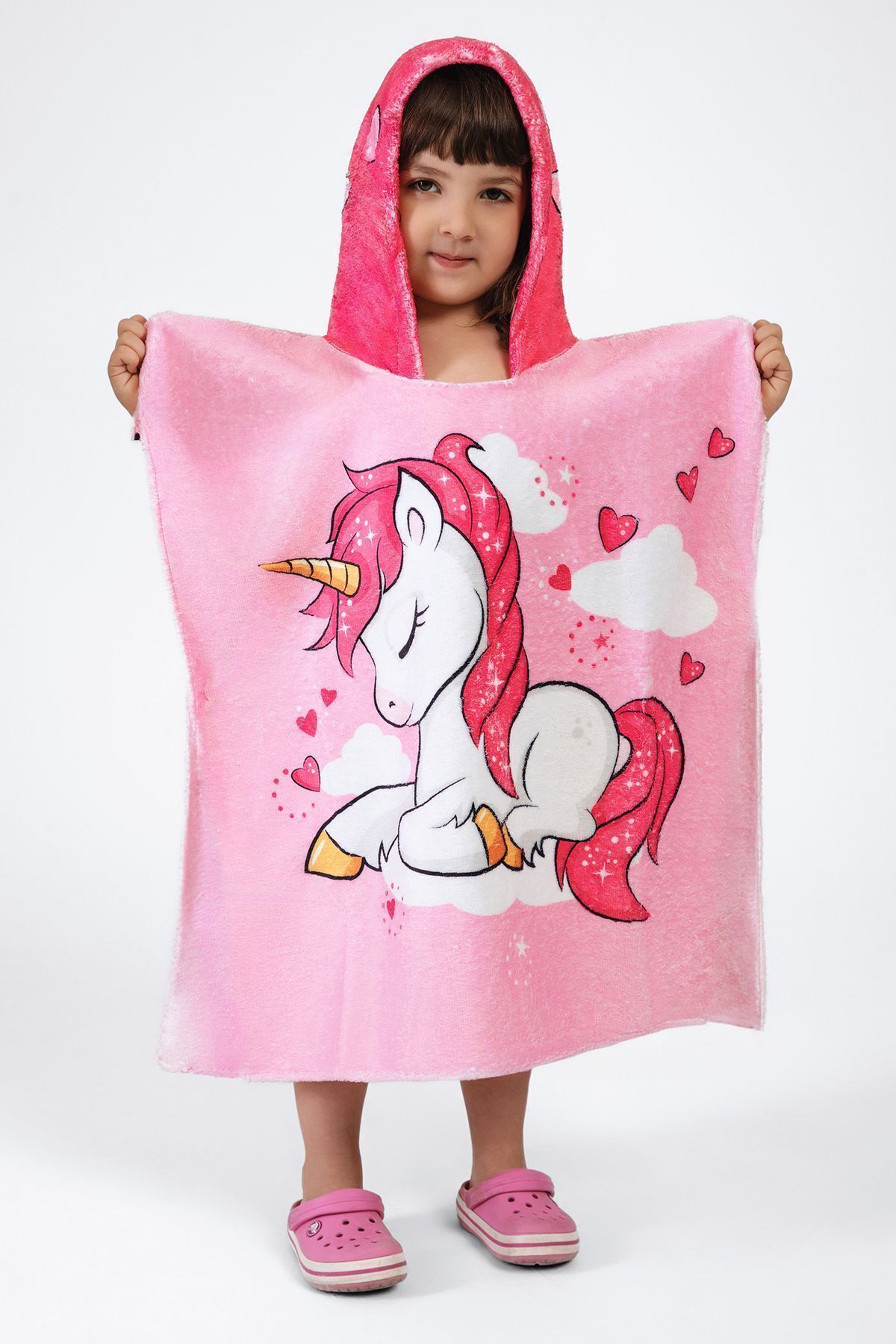 Unicorn Desen Çocuk Panço Plaj Havlusu