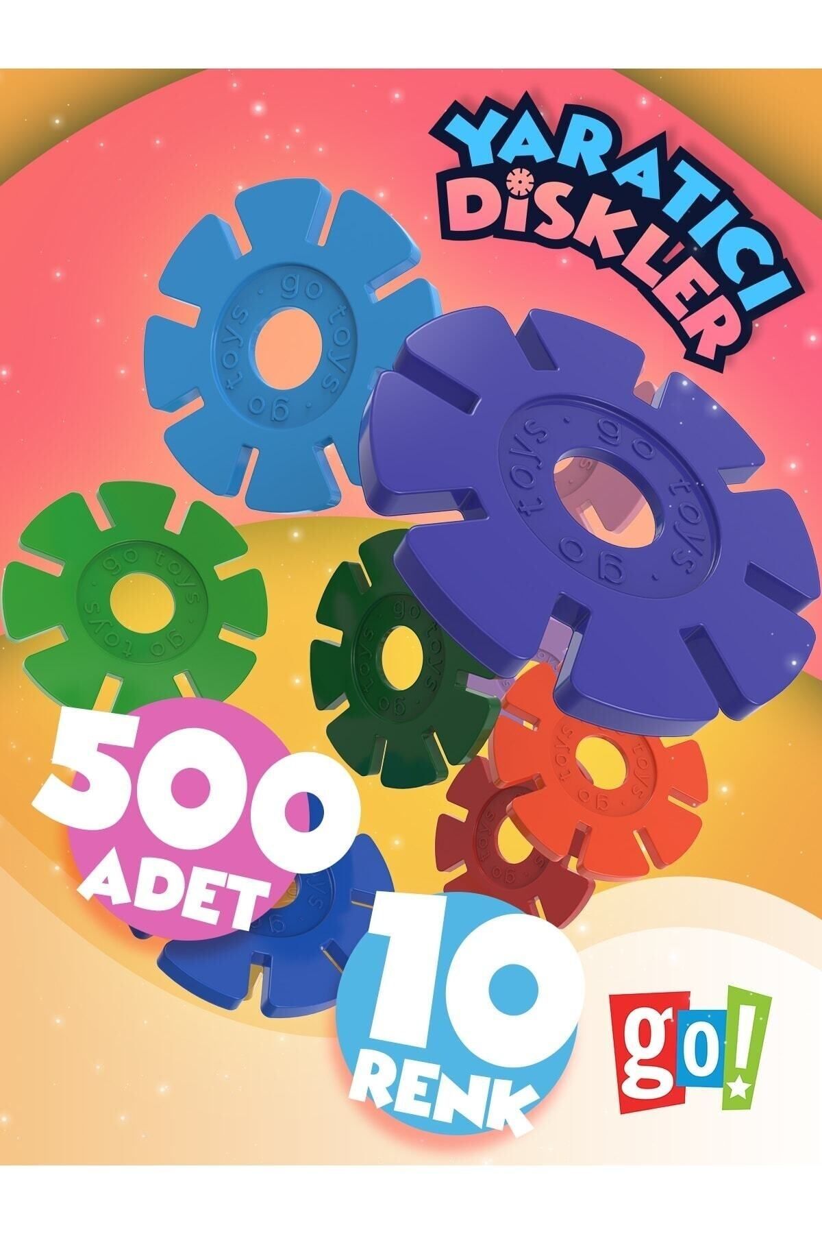 Go Toys Yaratıcı Diskler 500 Adet Stem Eğitimi Uyumlu Kilitli Diskler Eğitici Oyuncak fotoğrafı 5 (önizleme)