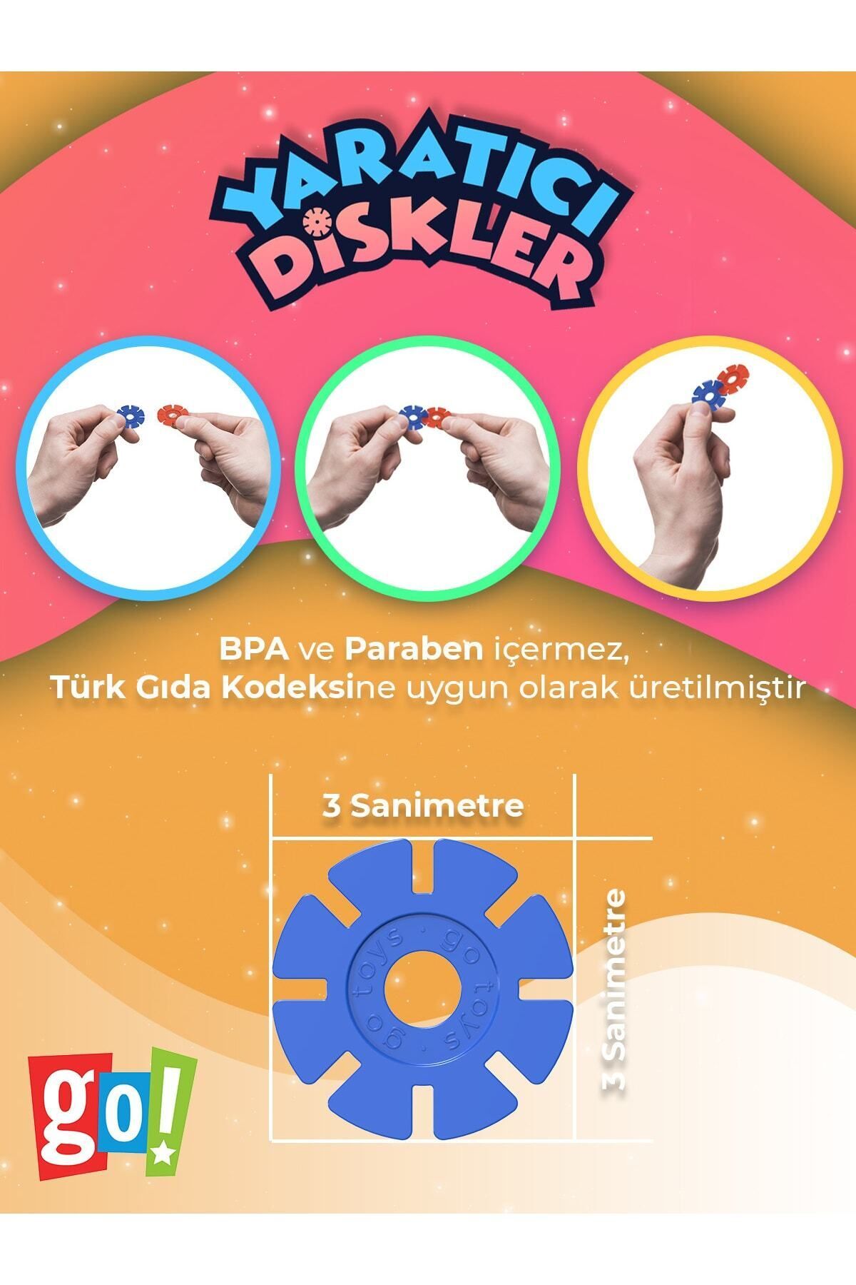 Go Toys Yaratıcı Diskler 500 Adet Stem Eğitimi Uyumlu Kilitli Diskler Eğitici Oyuncak fotoğrafı 2 (önizleme)