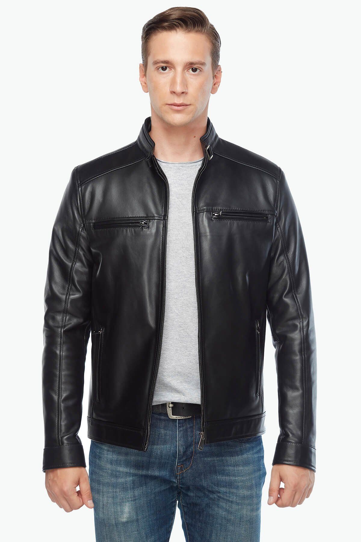 کاپشن چرم دری زا TYCE77B3BCD664B000