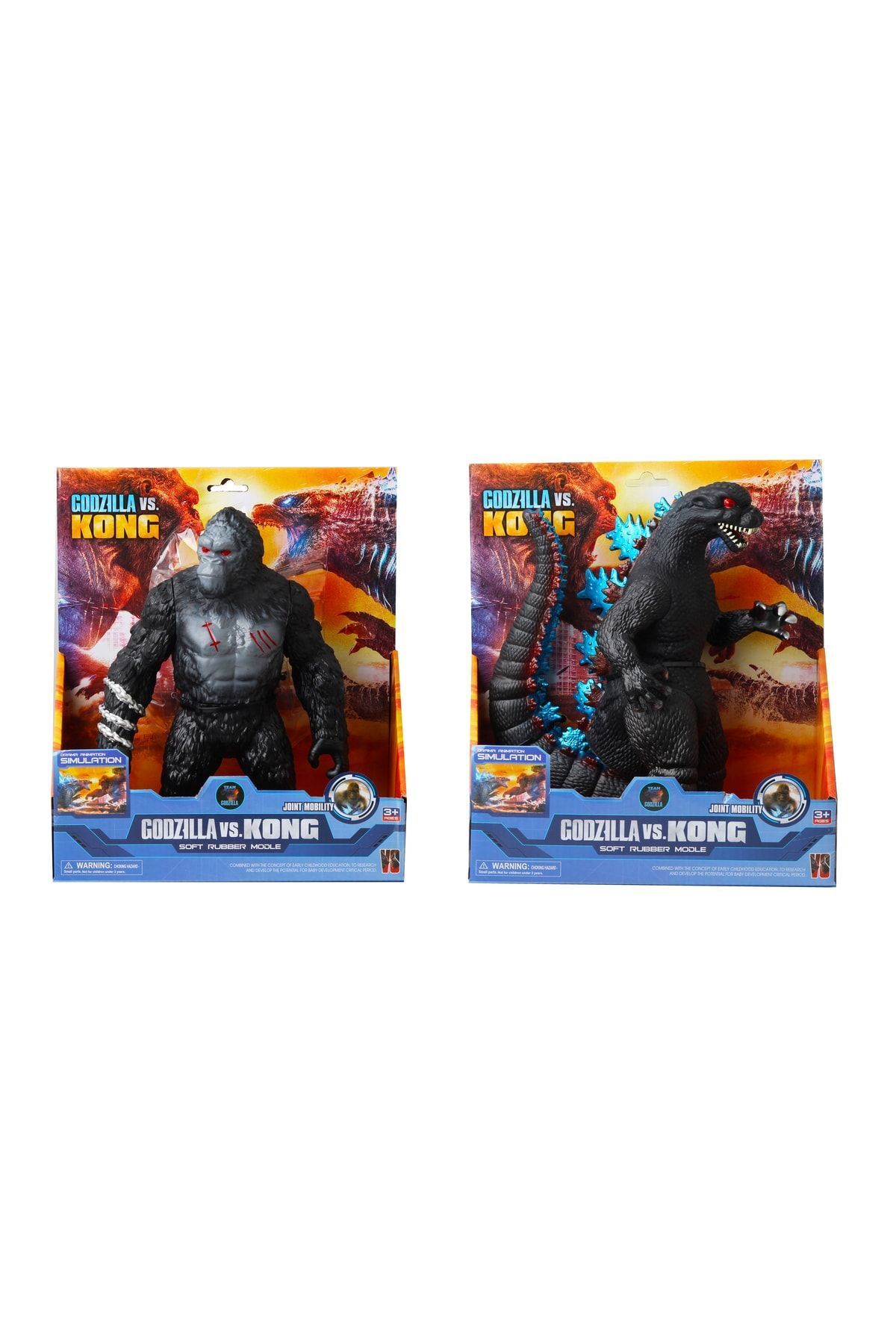 e-life-Godzilla Vs Kong - Giant Godzilla and King Kong Action Figures Toy Set 2 Characters in One 8