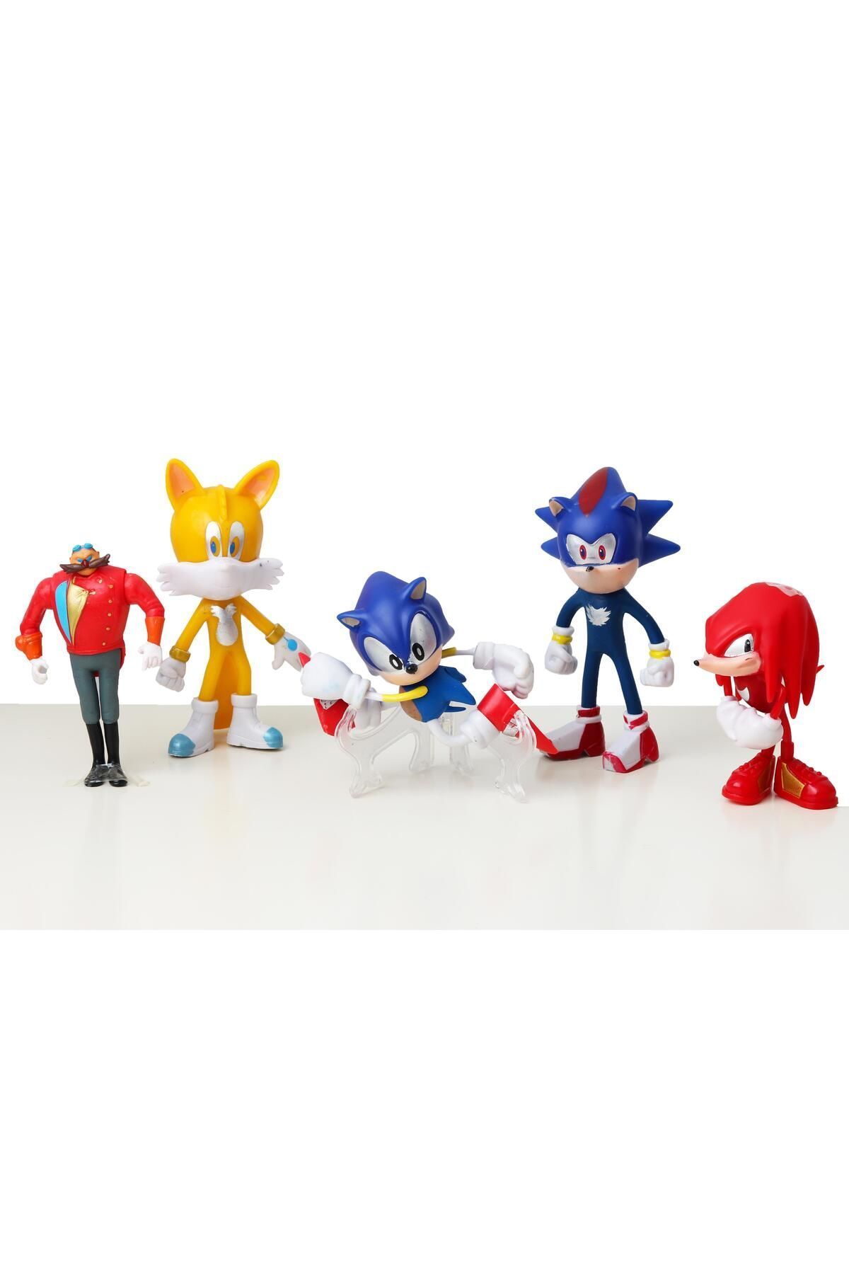 e-life shop-Sonic Boom Werehog Doctor Eggman Miles Tails Sonic Hedgehog Knuckles 5-Piece Character Figure Toy Set 1