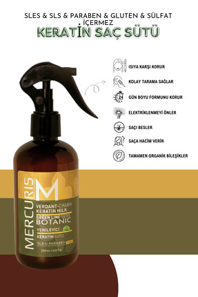 Mercuris Botanic Keratin Saç Sütü – Durulanmayan Bakım, Saç Onarıcı & Yumuşat...