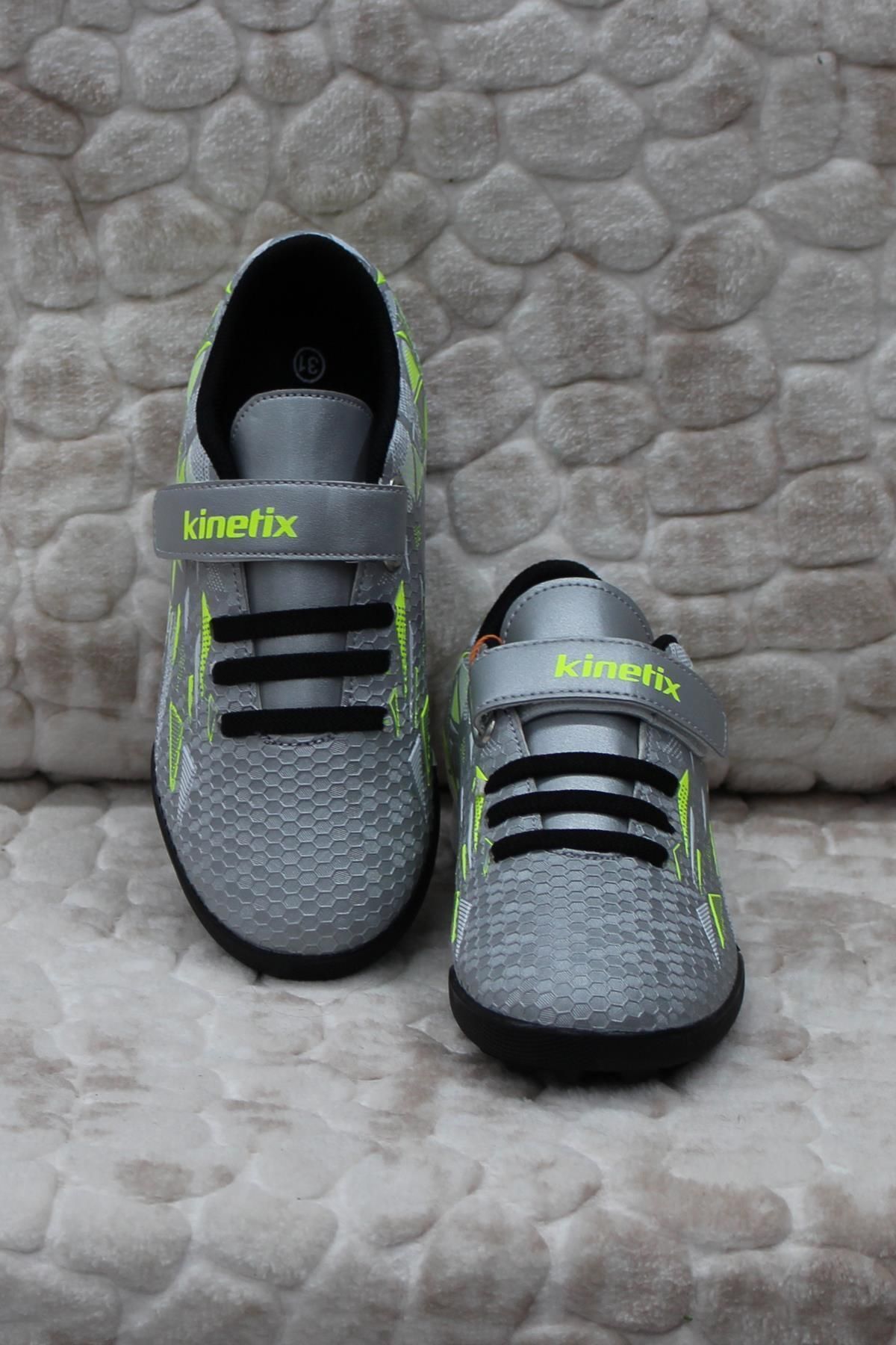 کفش Kinetix فوتبال بچه گانه مدل Estes TF Grey Green محصول اورجینال Turf Astroturf - تصویر 5