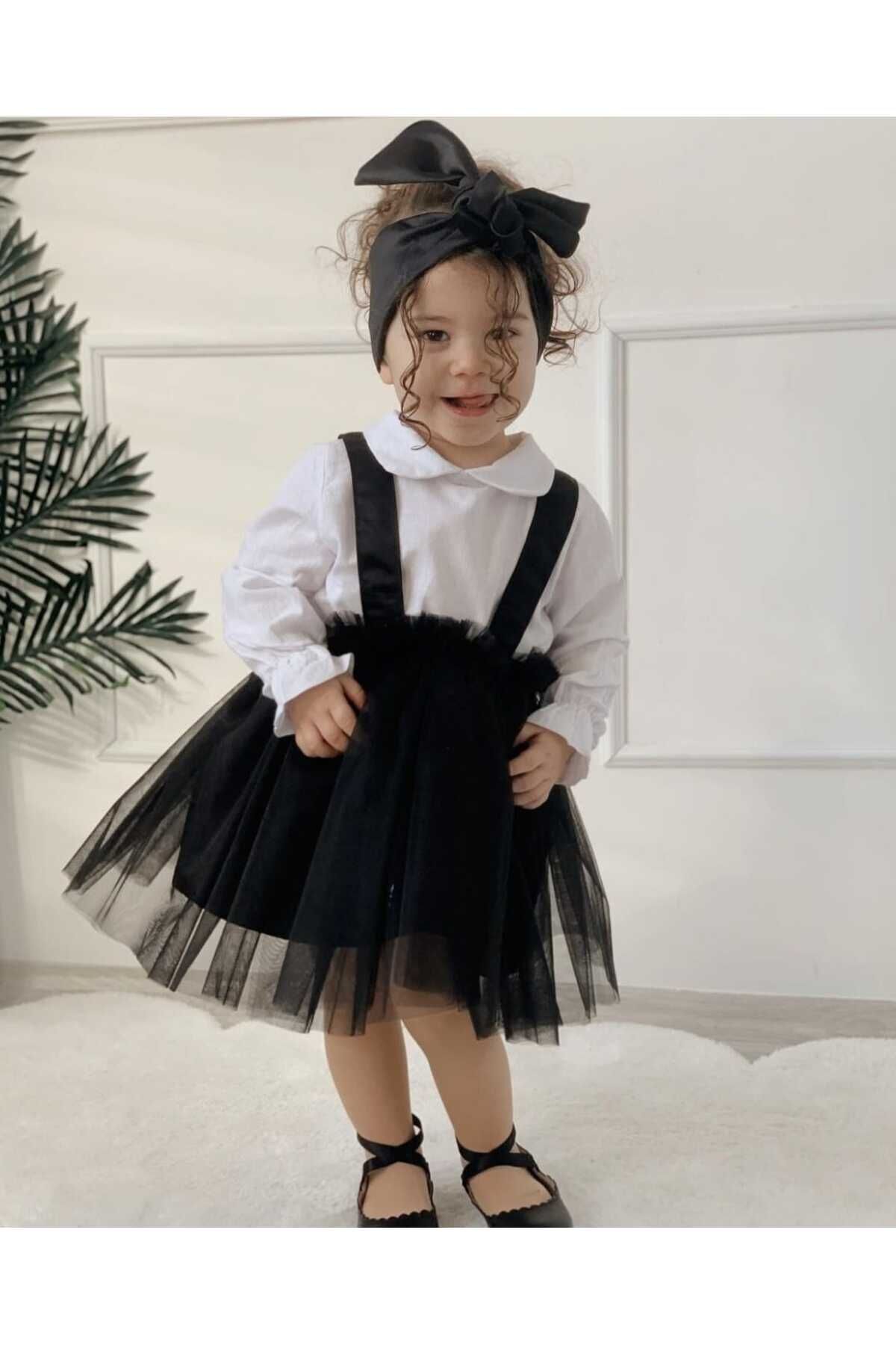 Süslüm Kids Φόρεμα Γενεθλίων Για Κορίτσια Για Πάρτι 3 Τεμαχίων Konbin Hair Band Και Δώρο Πουκάμισου für Kids Γυναίκα - 5–6 years