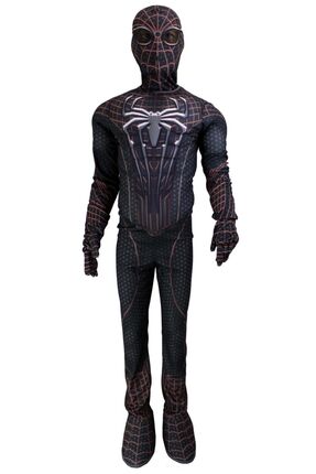 Herkese Kostüm Siyah Örümcek Adam Kostümü - Black Spiderman Costume