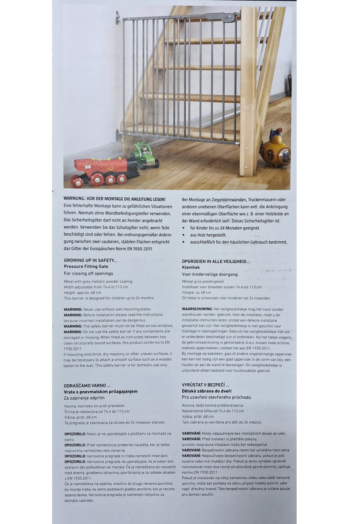 KCR Merdiven Çocuk Koruma Korkuluk 74.4x113x68 fotoğrafı 5 (önizleme)