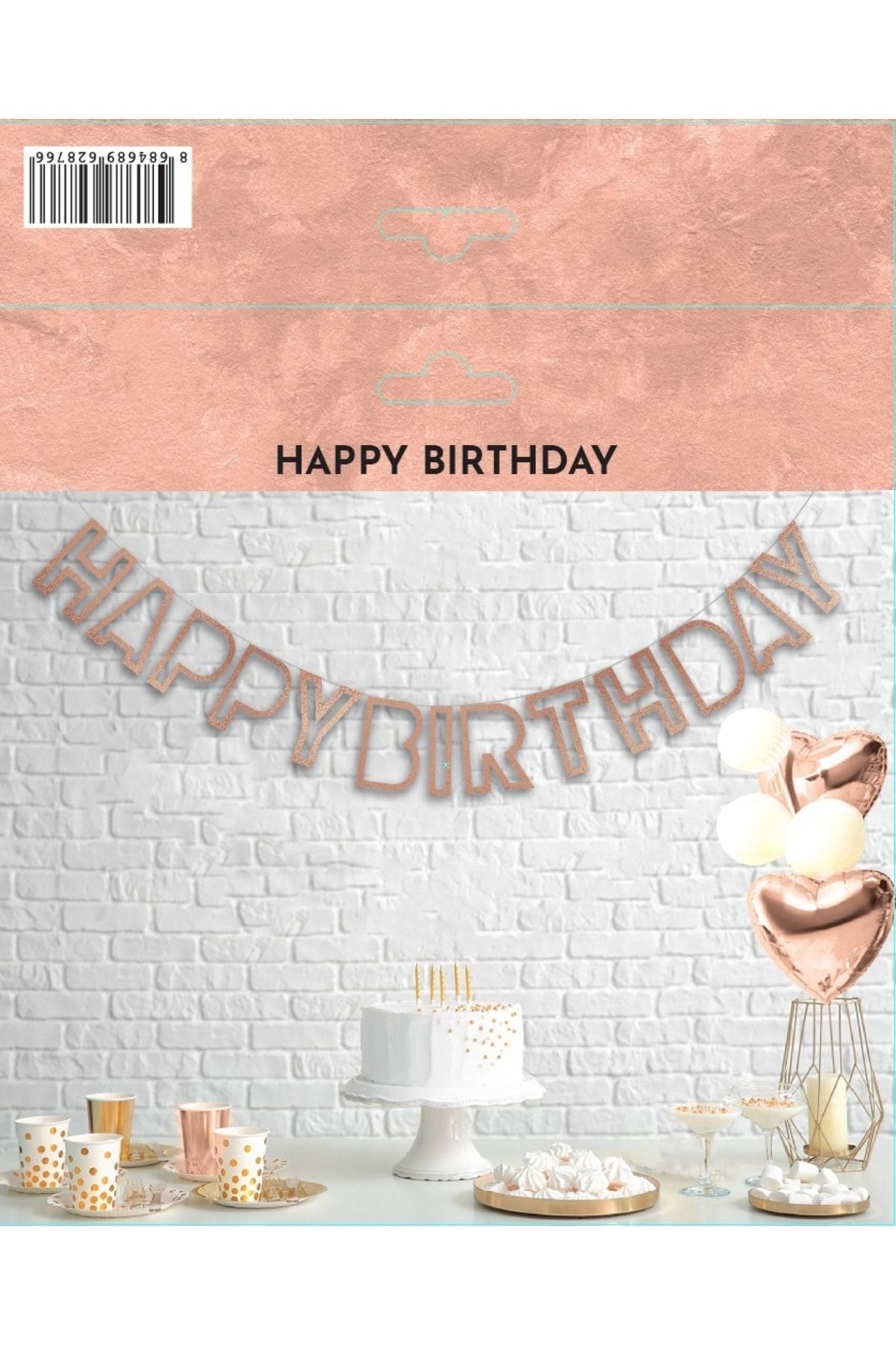 eğlencemarketi-Happy Birthday 3D Lettering Rose Gold Hollow Model 1