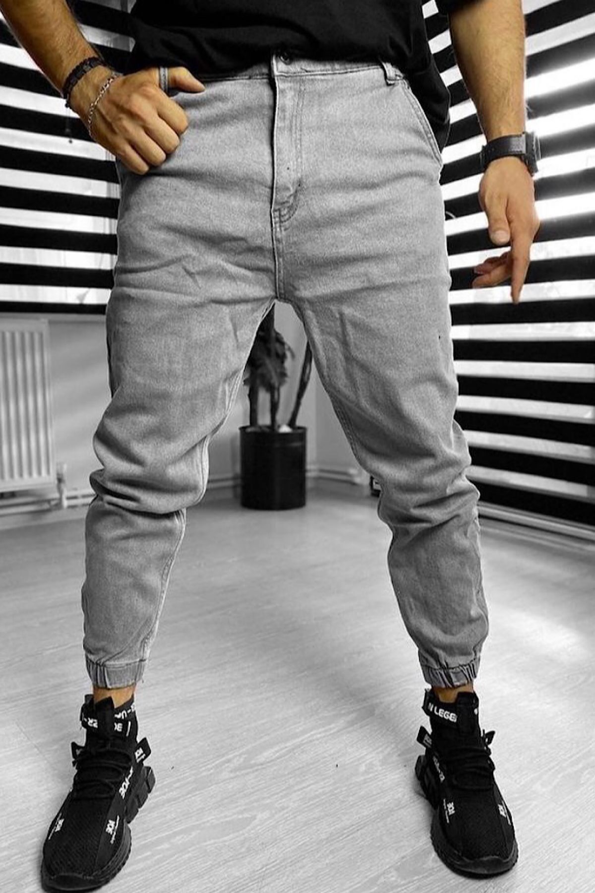 شلوار خاکستری مردانه لباس جین اورجینال Denim Shorty