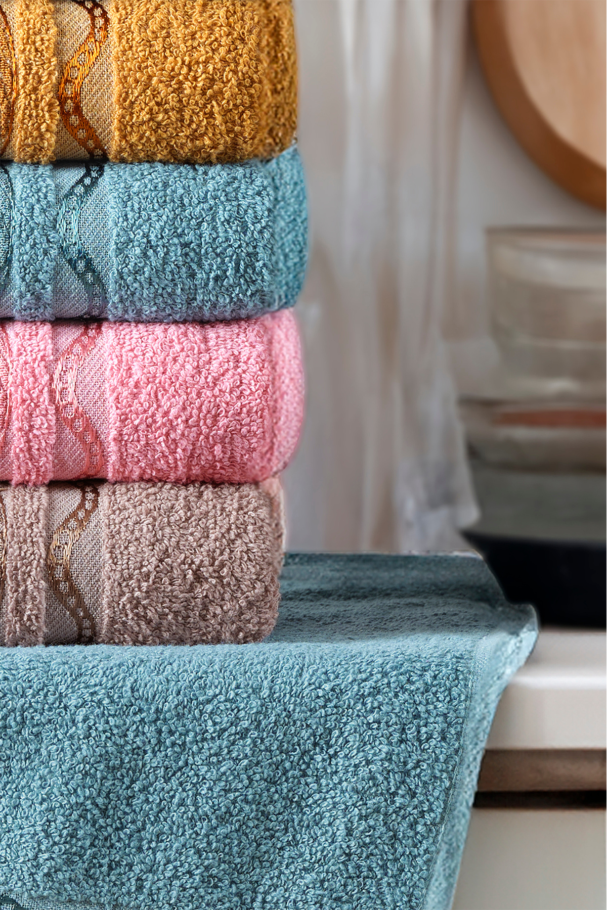 Comfort Home Бохо комплект от 6 кърпи за ръце, лице и кухня от 100% памук - 30X50 см