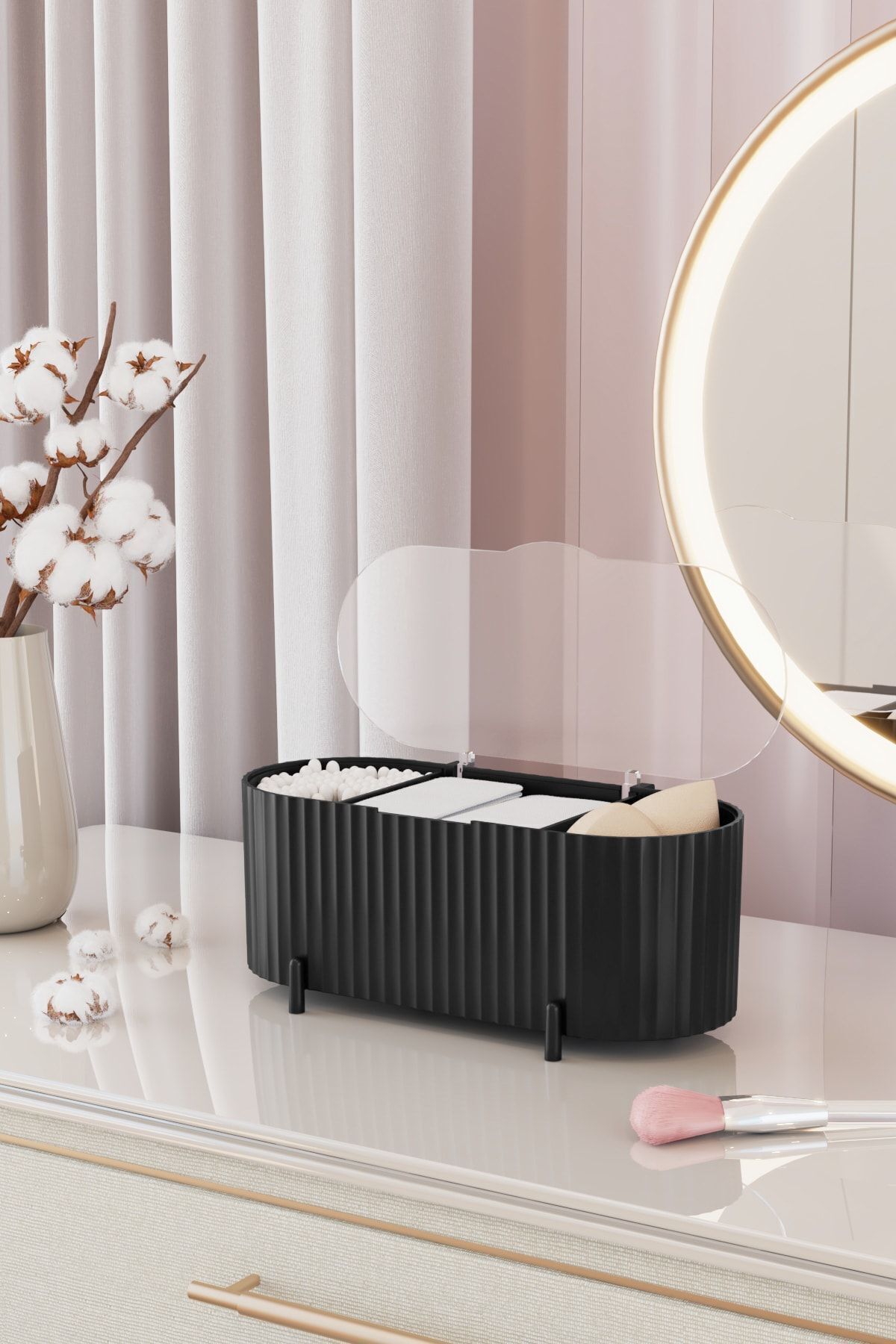 Pufwin Home-Aura Makeup Cosmetics Lipstick And Cotton Organizer Organizer 3