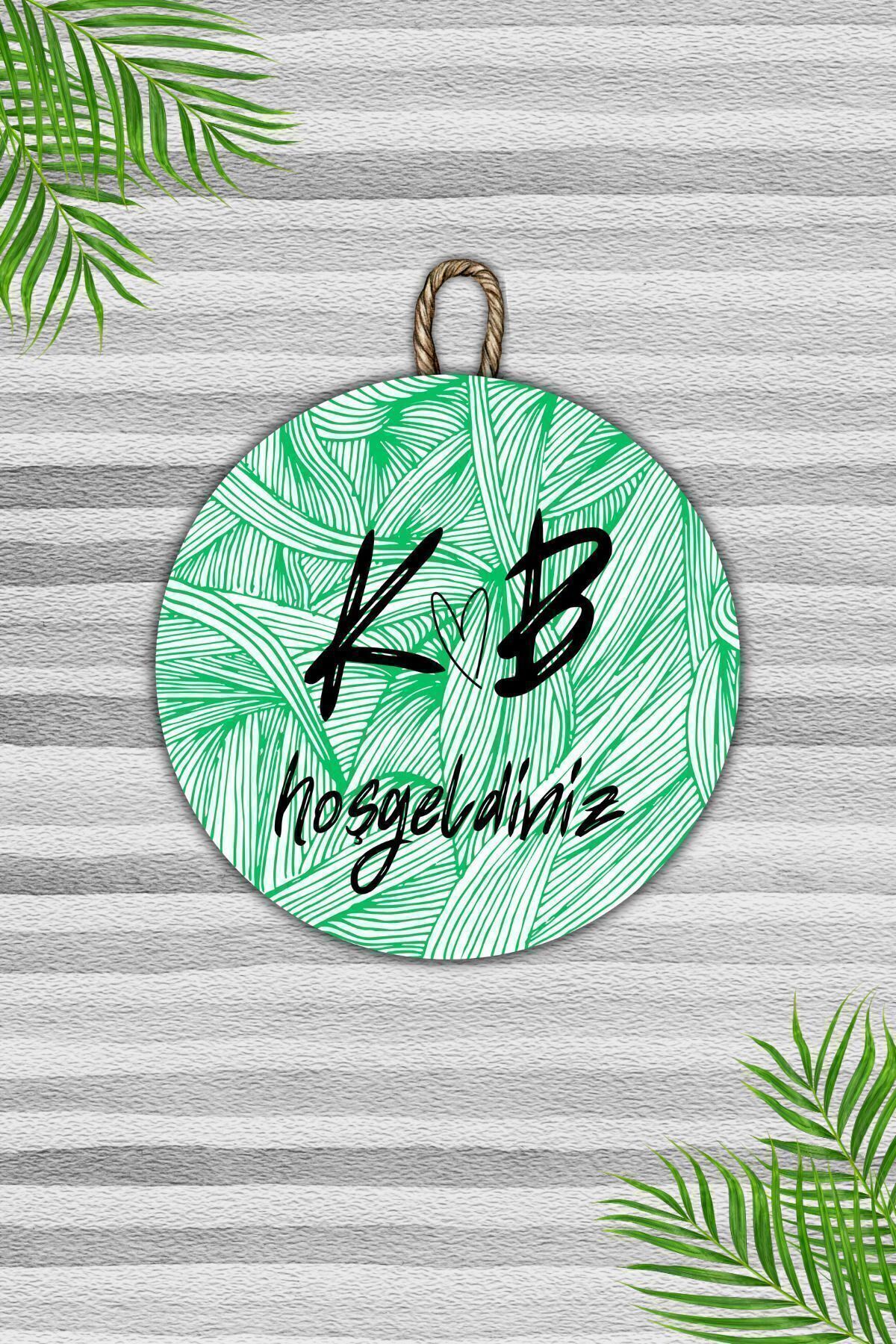 Modern Door Ornament - Green Digital Wood Printing - Person Custom Design Outdoor Door Ornament