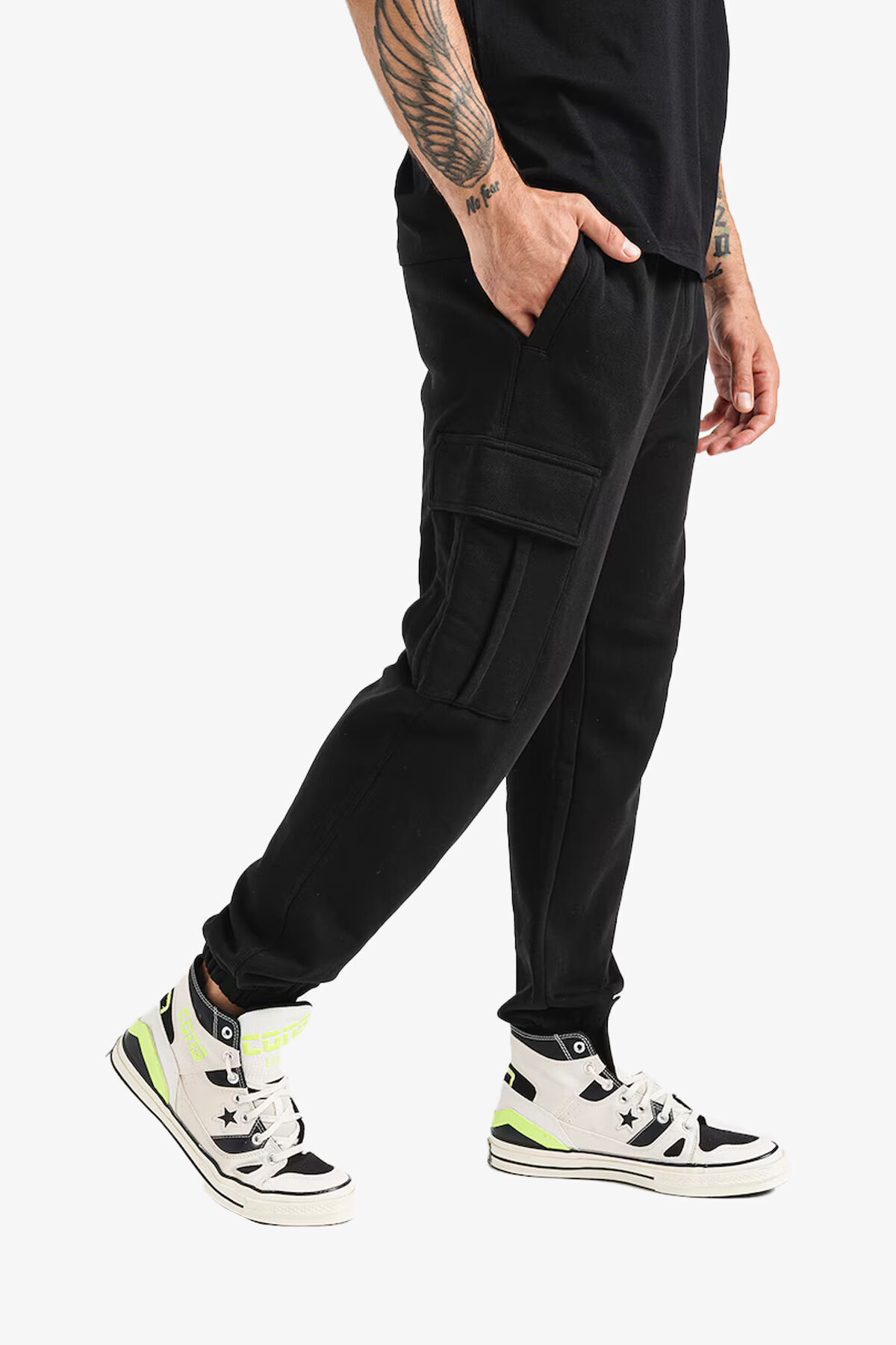 شلوار گرمکن مردانه مشکی جک اند جونز | 12263074-Black اورجینال - تصویر 2