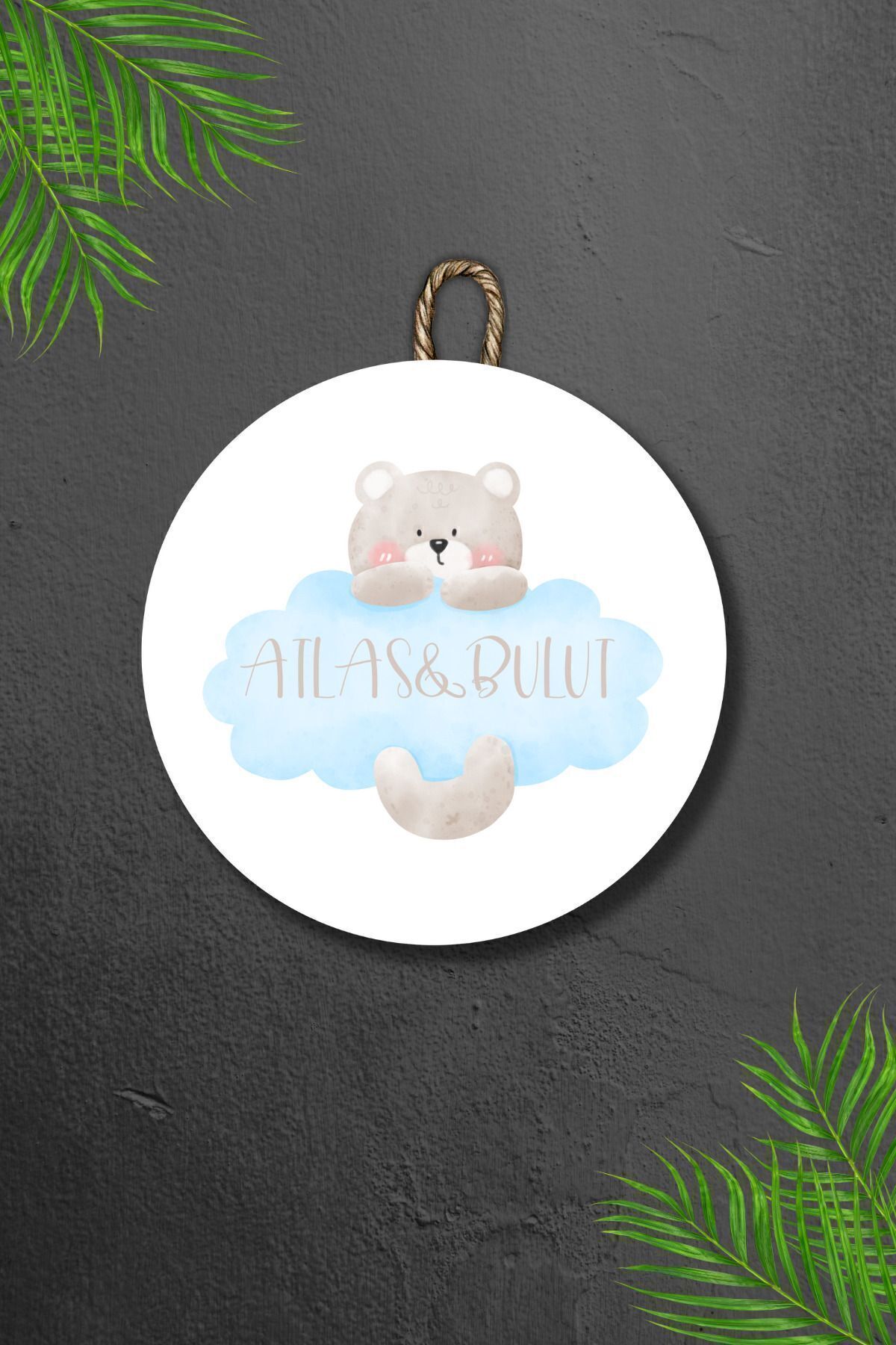 Dormot Home-Modern Door Ornament - Baby and Children's Wall Ornament with Personalized Teddy Bear 7