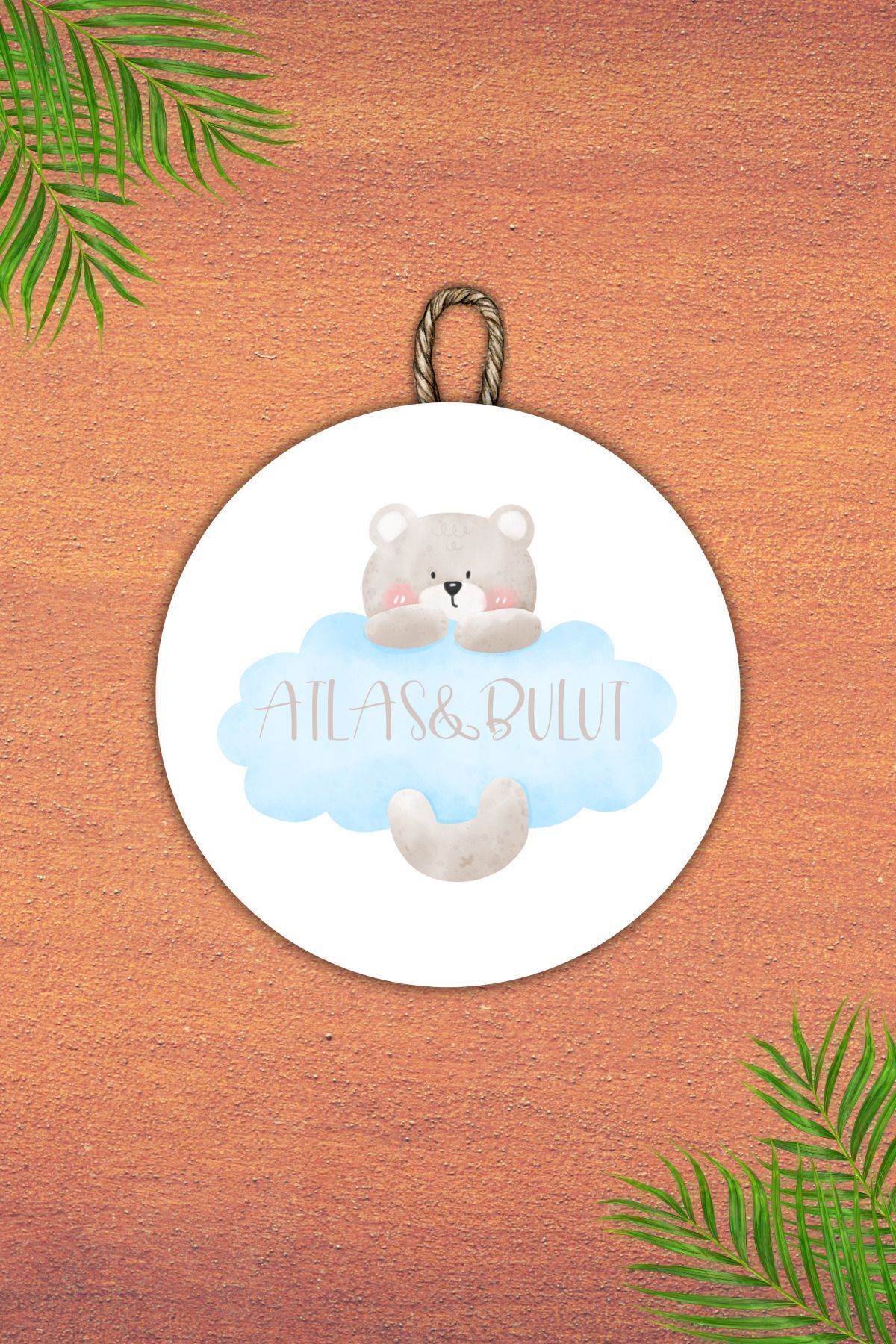 Dormot Home-Modern Door Ornament - Baby and Children's Wall Ornament with Personalized Teddy Bear 5