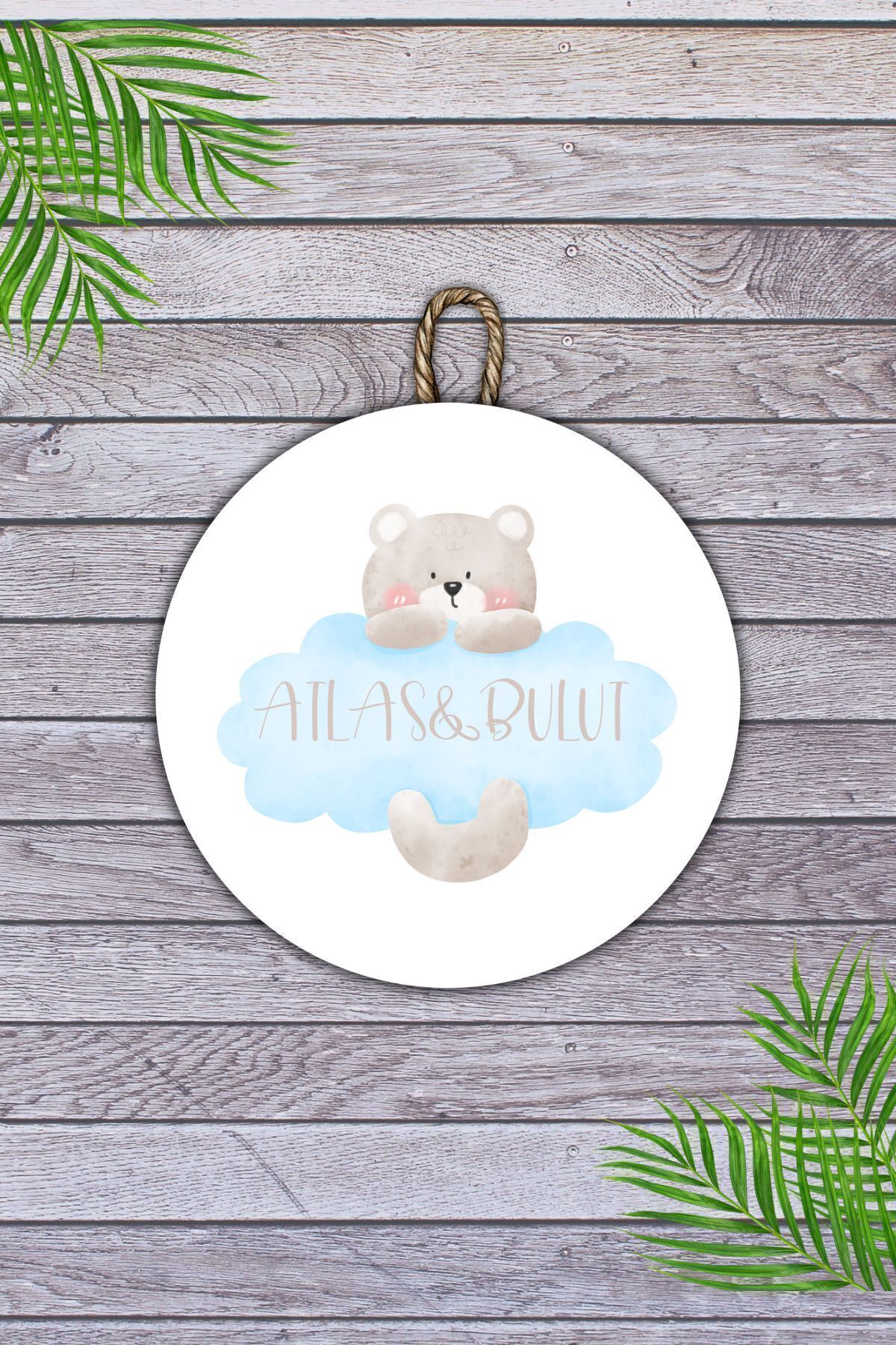Dormot Home-Modern Door Ornament - Baby and Children's Wall Ornament with Personalized Teddy Bear 6