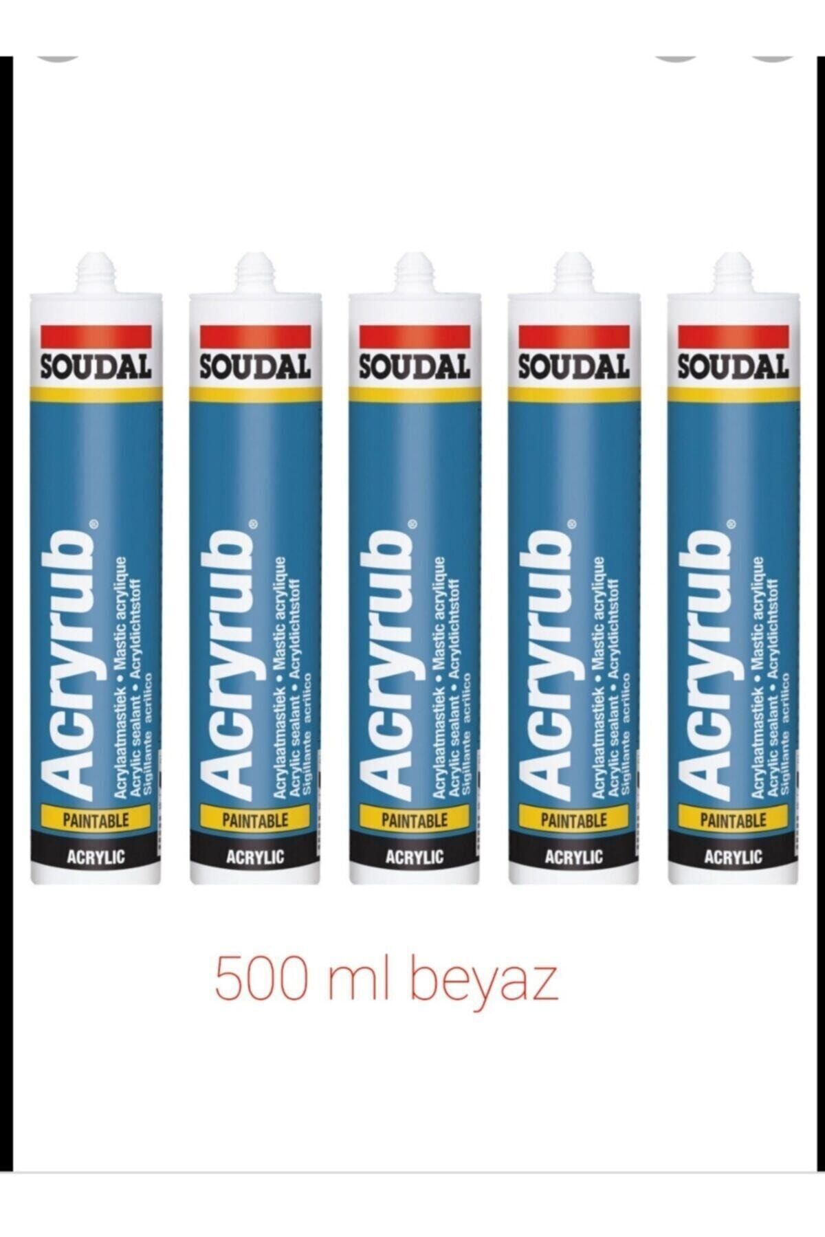 Soudal Silikonize Mastik 500gr Beyaz 5 Adet