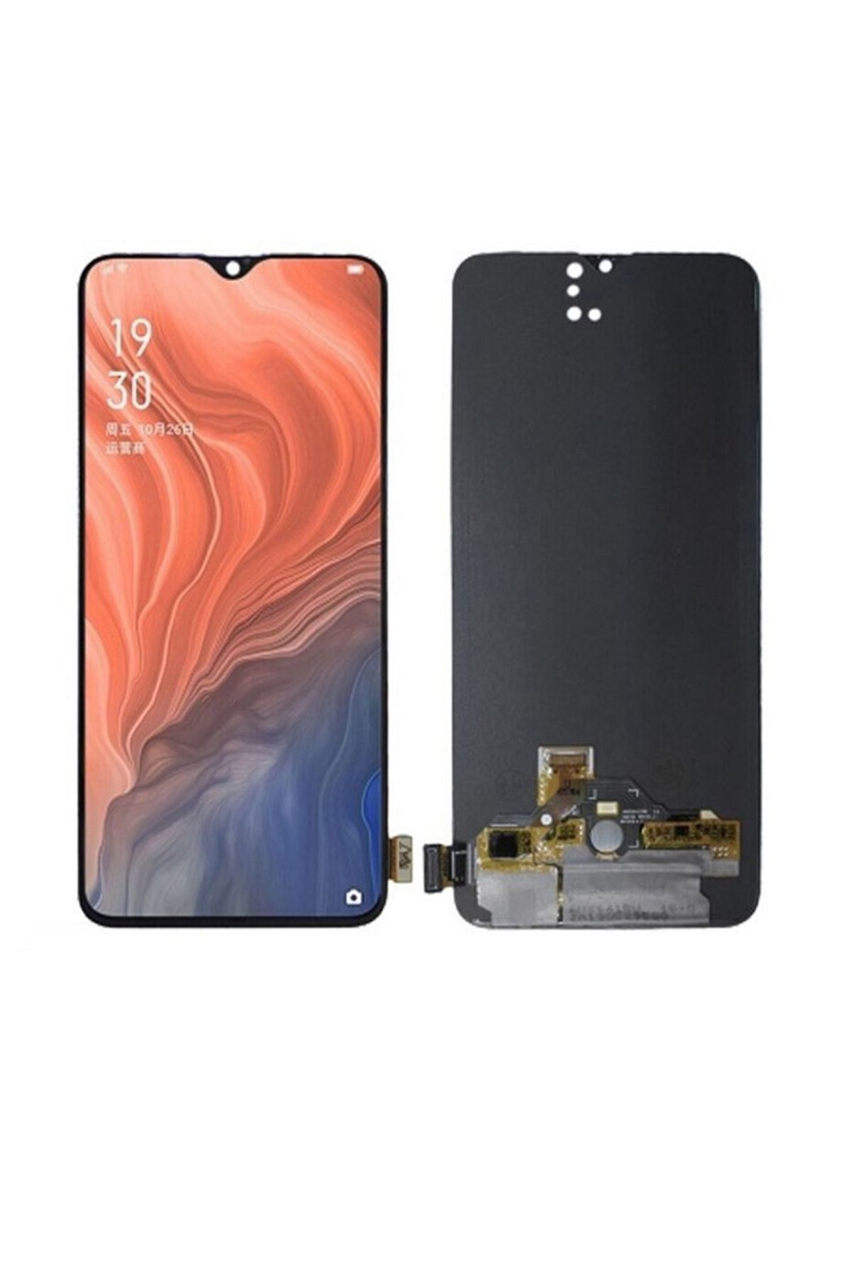 SASA OPPO RENO Z UYUMLU LCD DOKUNMATİK EKRAN ÇITASIZ SİYAH ( PCDM10 / CPH1979 )(TAMİR SETİ HEDİYELİ)
