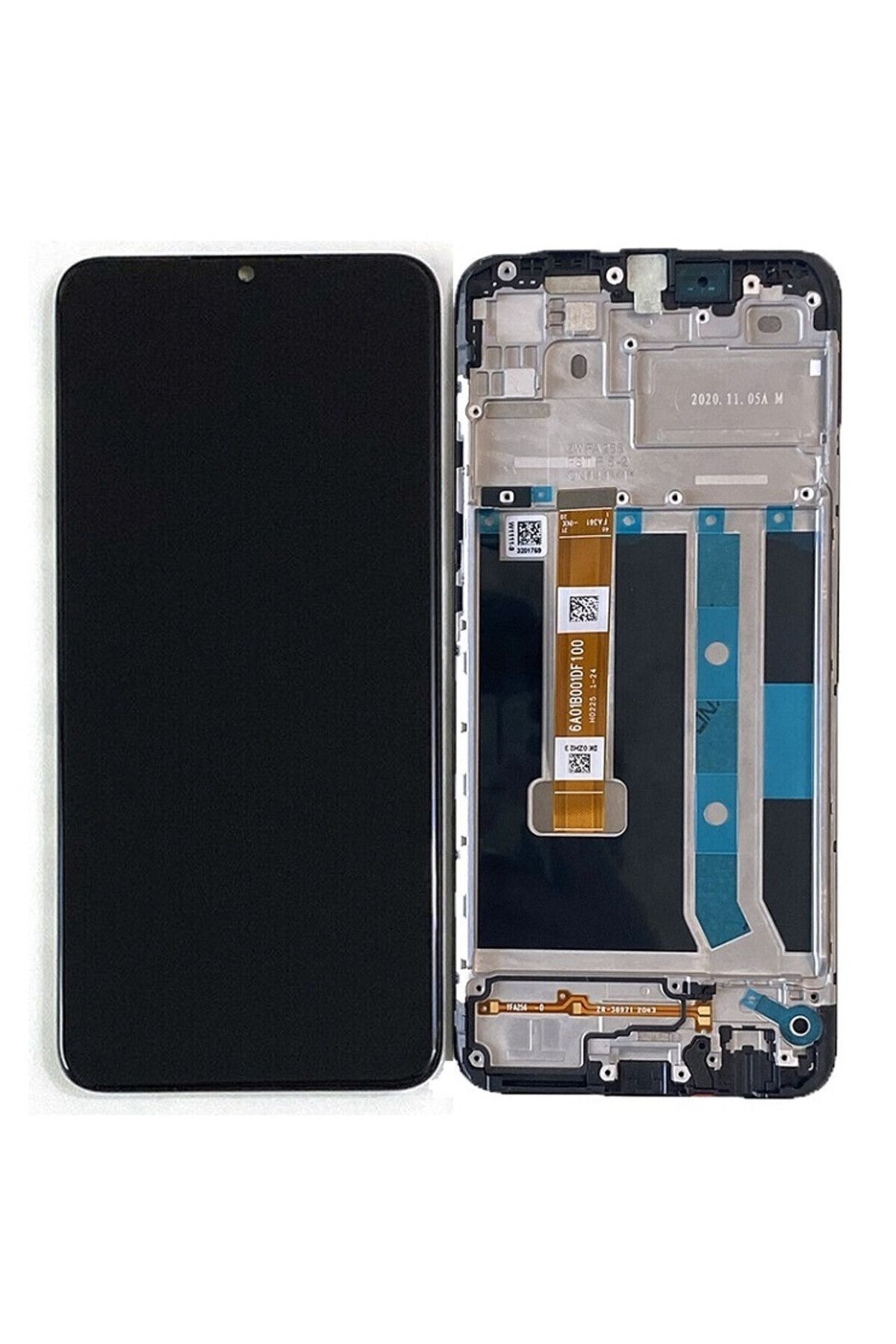 SASA OPPO A15S UYUMLU LCD DOKUNMATİK EKRAN ÇITALI SİYAH ORJİNAL(TAMİR SETİ HEDİYELİ)