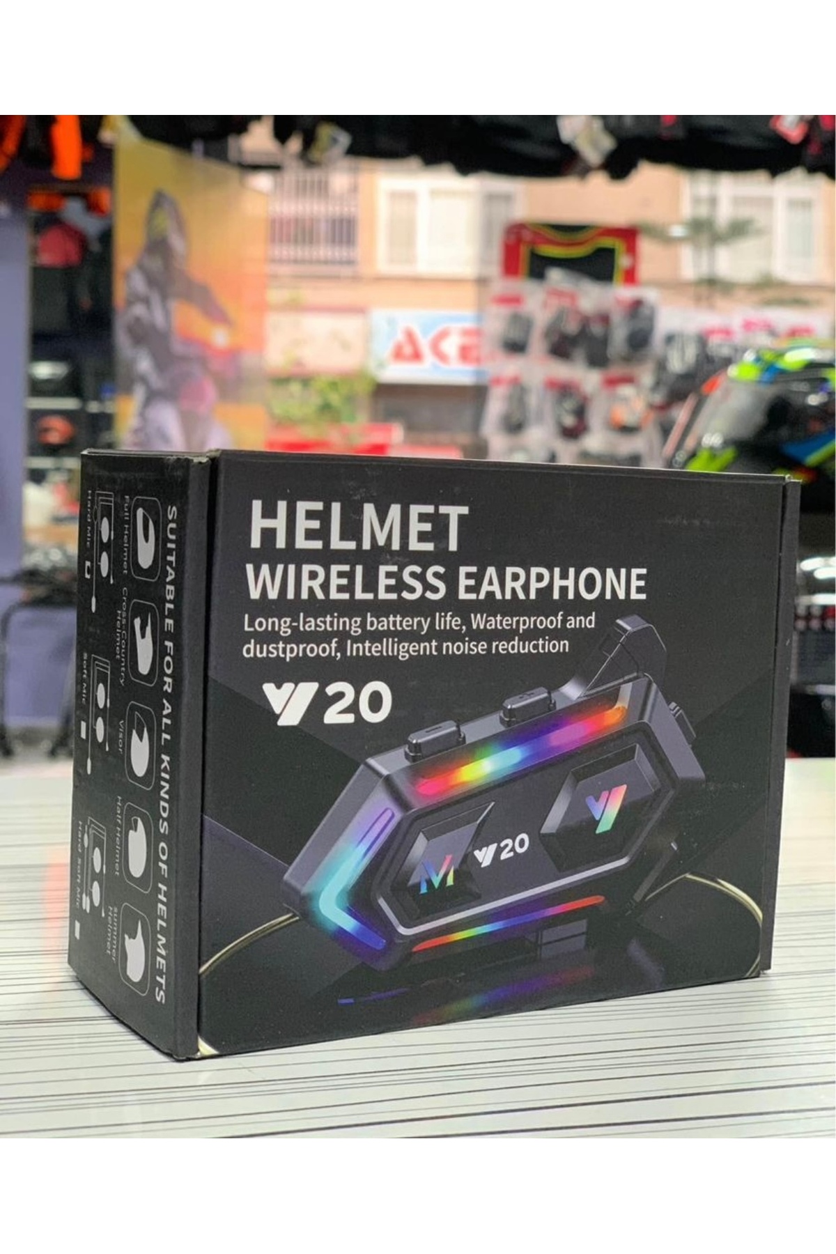 IXANN Y20 5.3 Motosiklet Kask Kulaklık Intercom Işıklı Motorsiklet Interkom