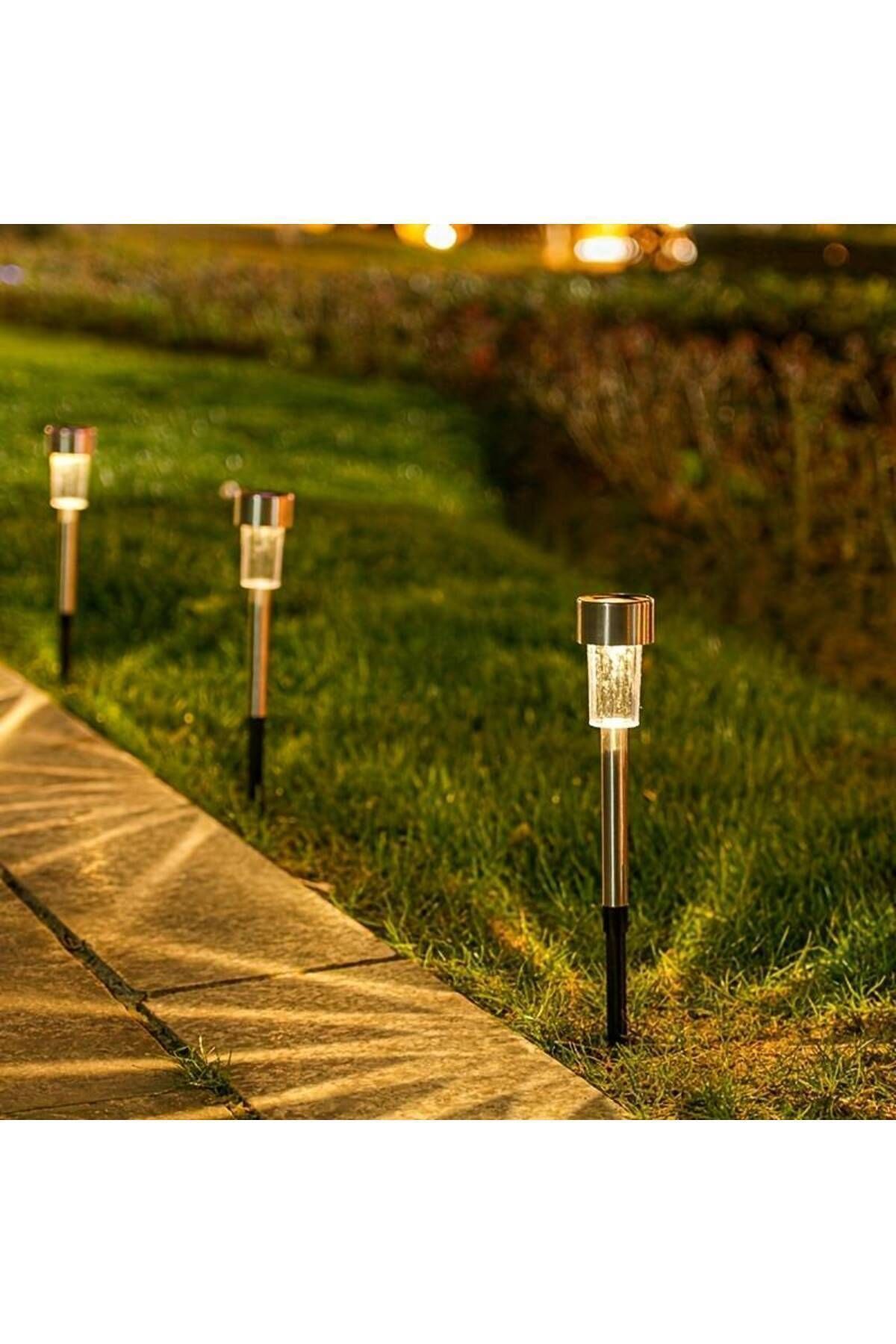 SD WORKS 10 Adet Güneş Enerjili Gün Işığı Solar Bahçe Balkon Teras Aydınlatması Lambası