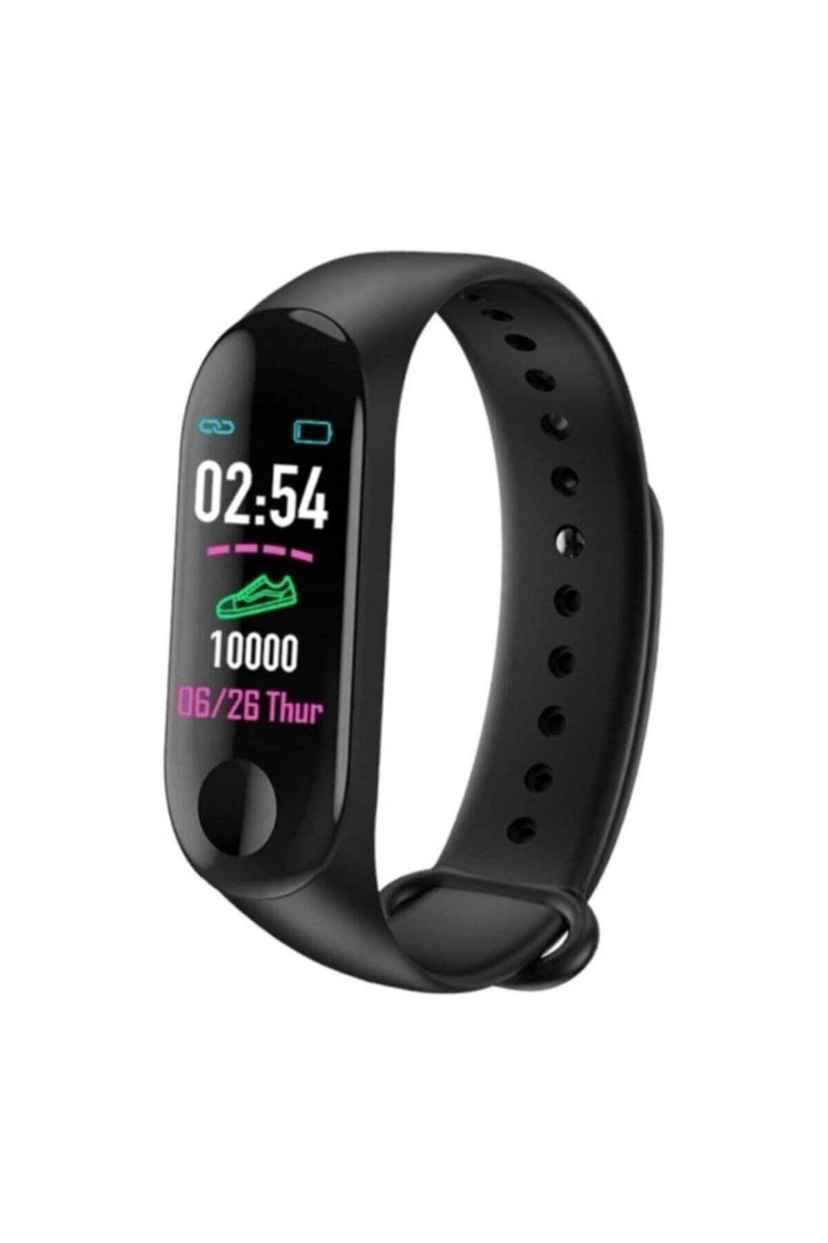 pazariz M3 Akıllı Bileklik Saat Watch Band Silikon Kordon Kayışlı