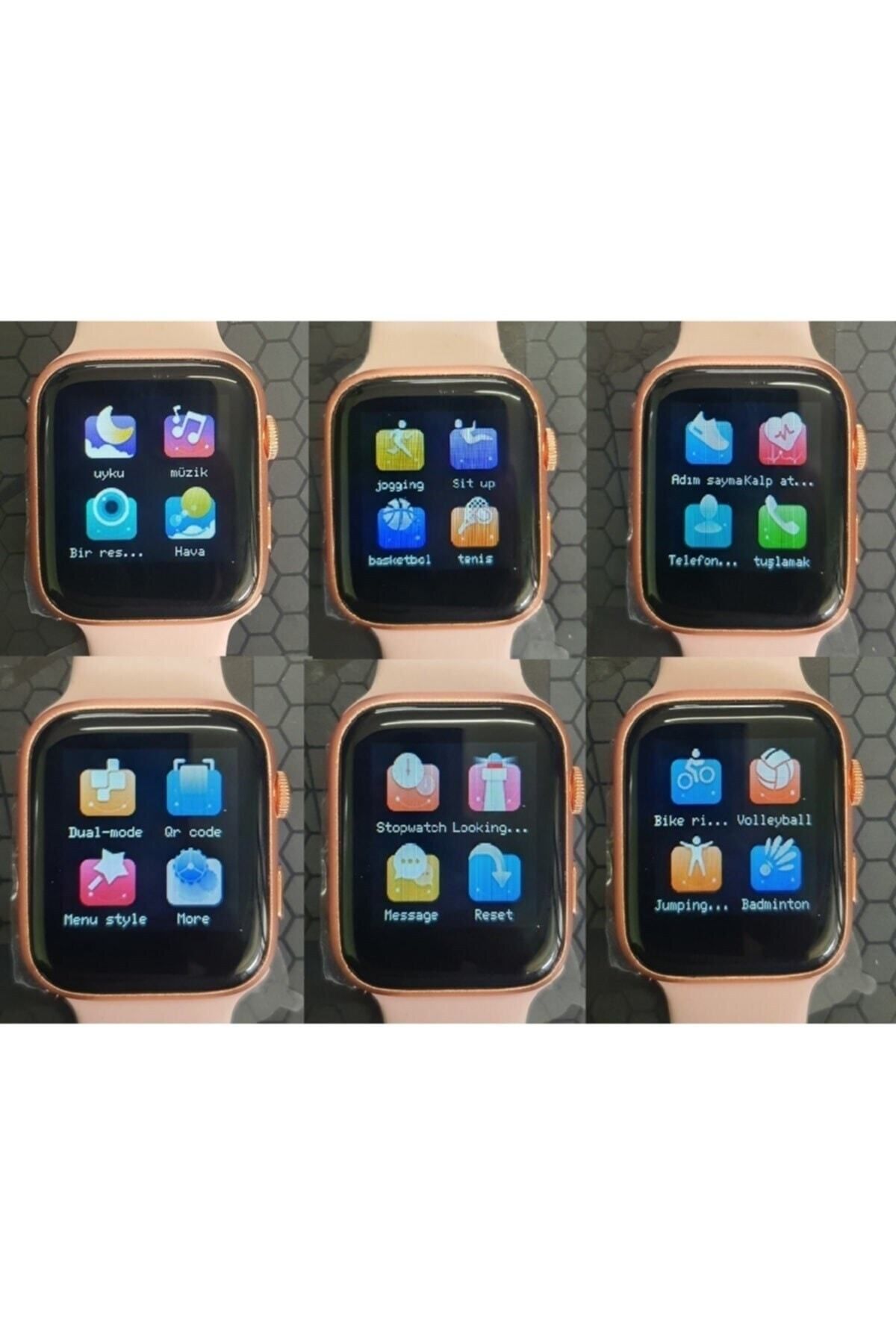 Ak ll Saat Nab z Olcer Bileklik Ad msayar Smart Watch X7 Series 6 Mesaj Okuma Fitpro Beyaz