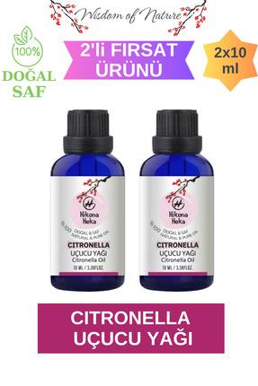 Hikona Heka 2 Adet Citronella Uçucu Yağı(CİTRONELLA ESSENTİAL OİL)%100 Saf Ve...