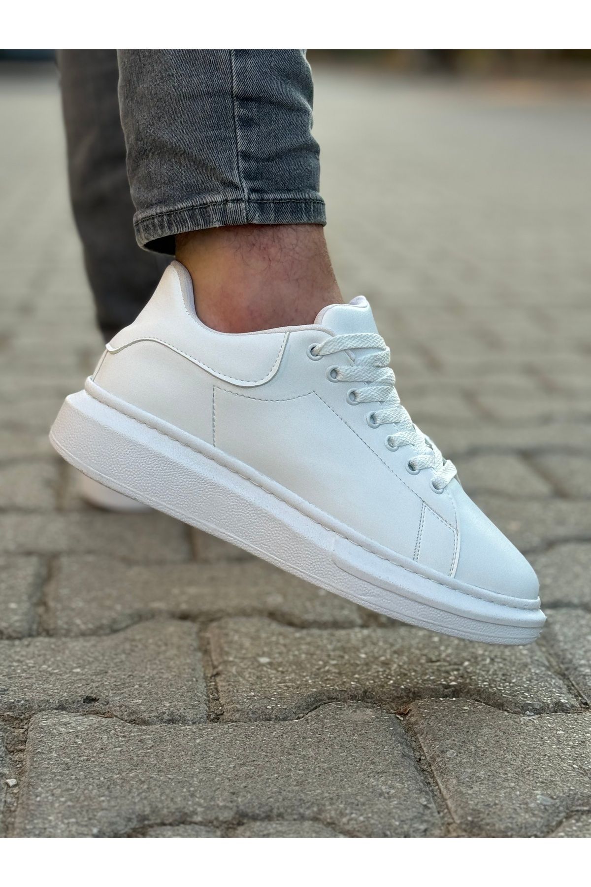 Luis Toronto-CASUALLT101 - Pantofi casual albi pentru bărbați 6