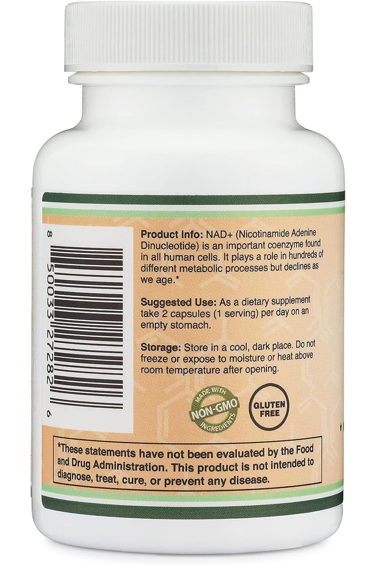 DOUBLE WOOD-NAD+ 500 mg - 60 Capsules Nicotinamide Adenine Dinucleotide Supplement 3