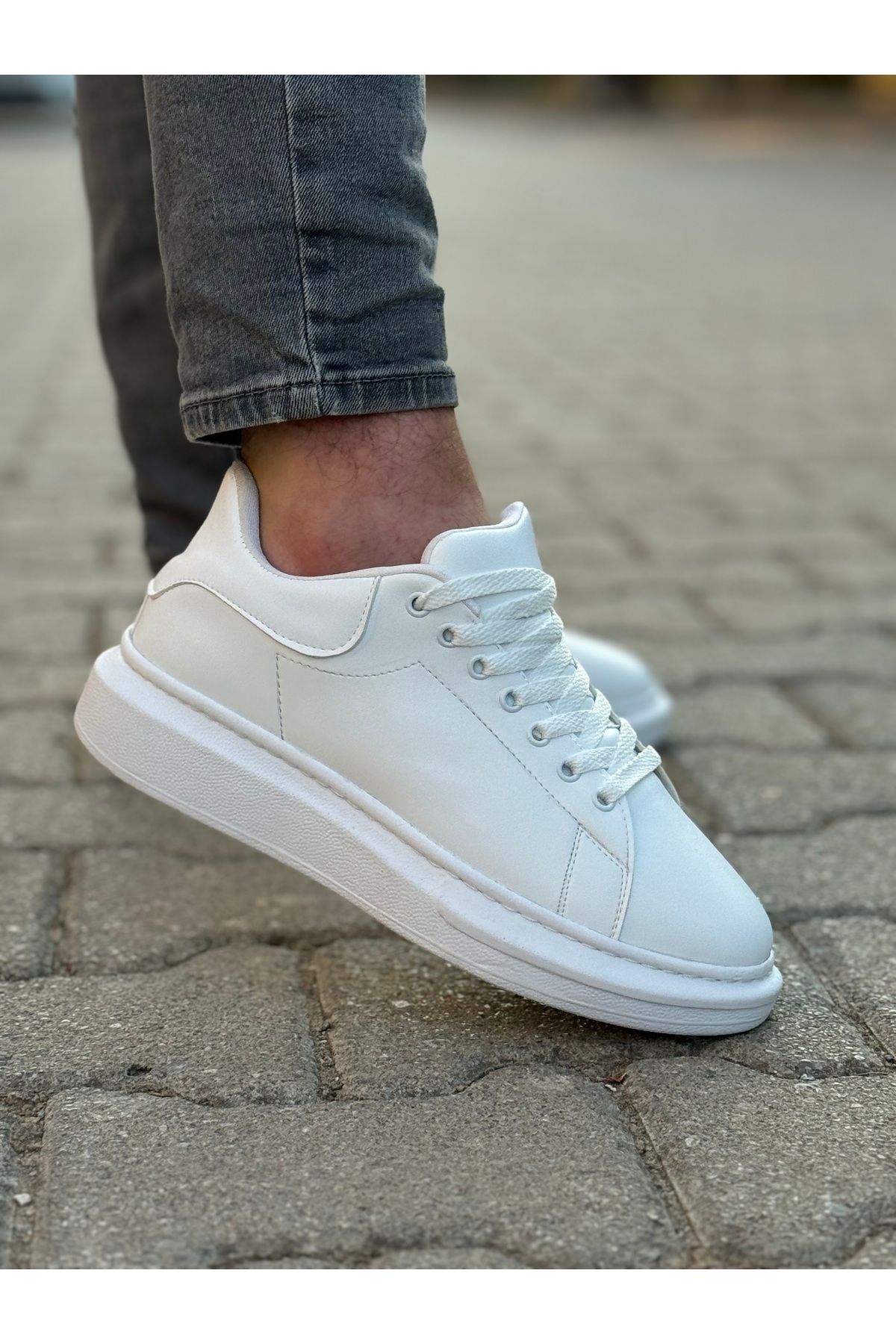 Luis Toronto-CASUALLT101 - Pantofi casual albi pentru bărbați 5