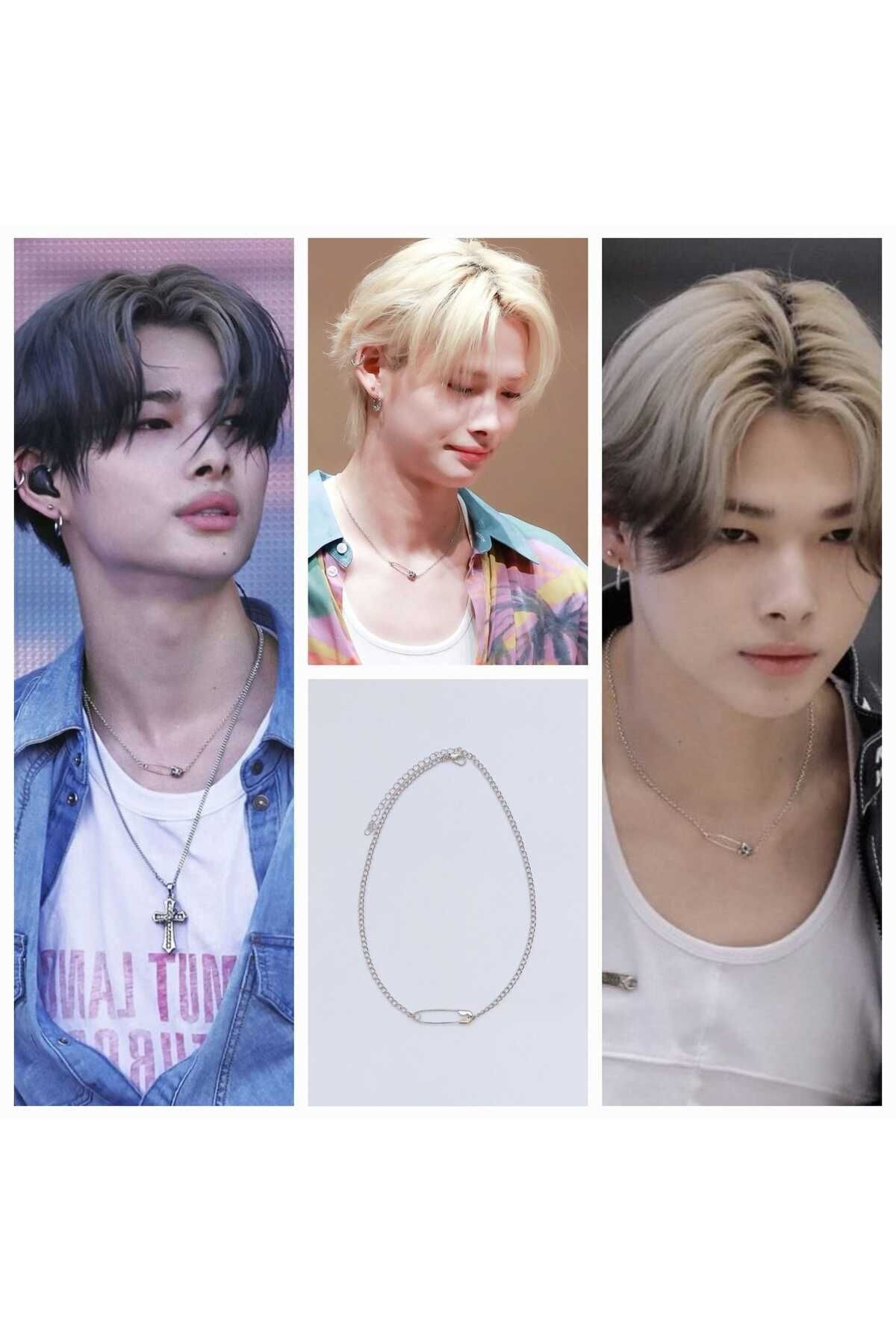 REN AKSESUAR-KPOP ENHYPEN Niki Safety Pin Necklace 2