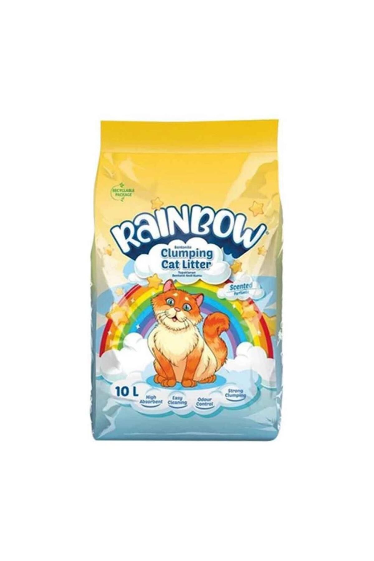 Rainbow Parfümlü İnce Taneli Bentonit Kedi Kumu 10 L