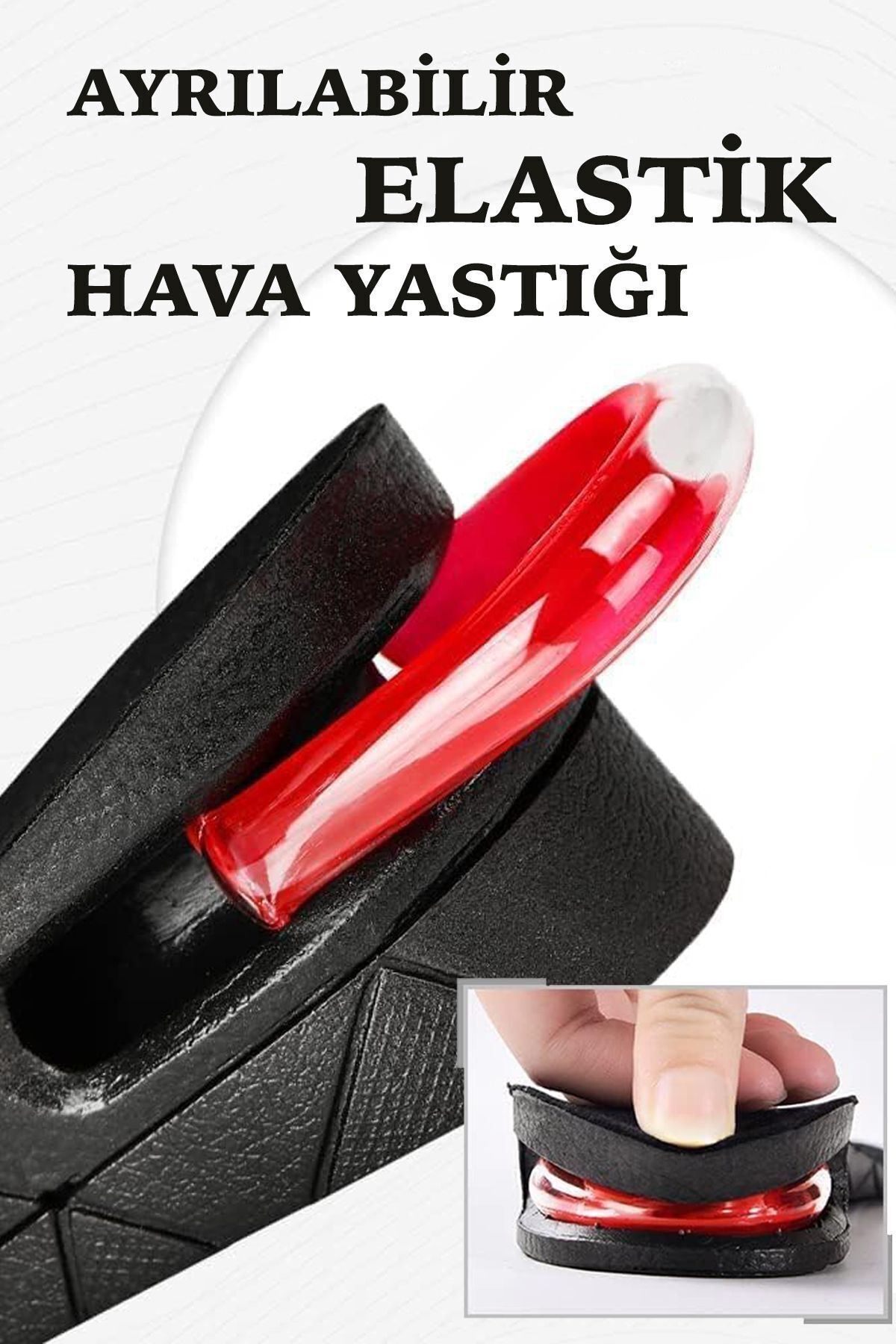 Boy Uzatma Tabanlık 5 cm 2 Kademeli Havalı Gizli Boy Uzatıcı Unisex Ayakkabı İçi 9