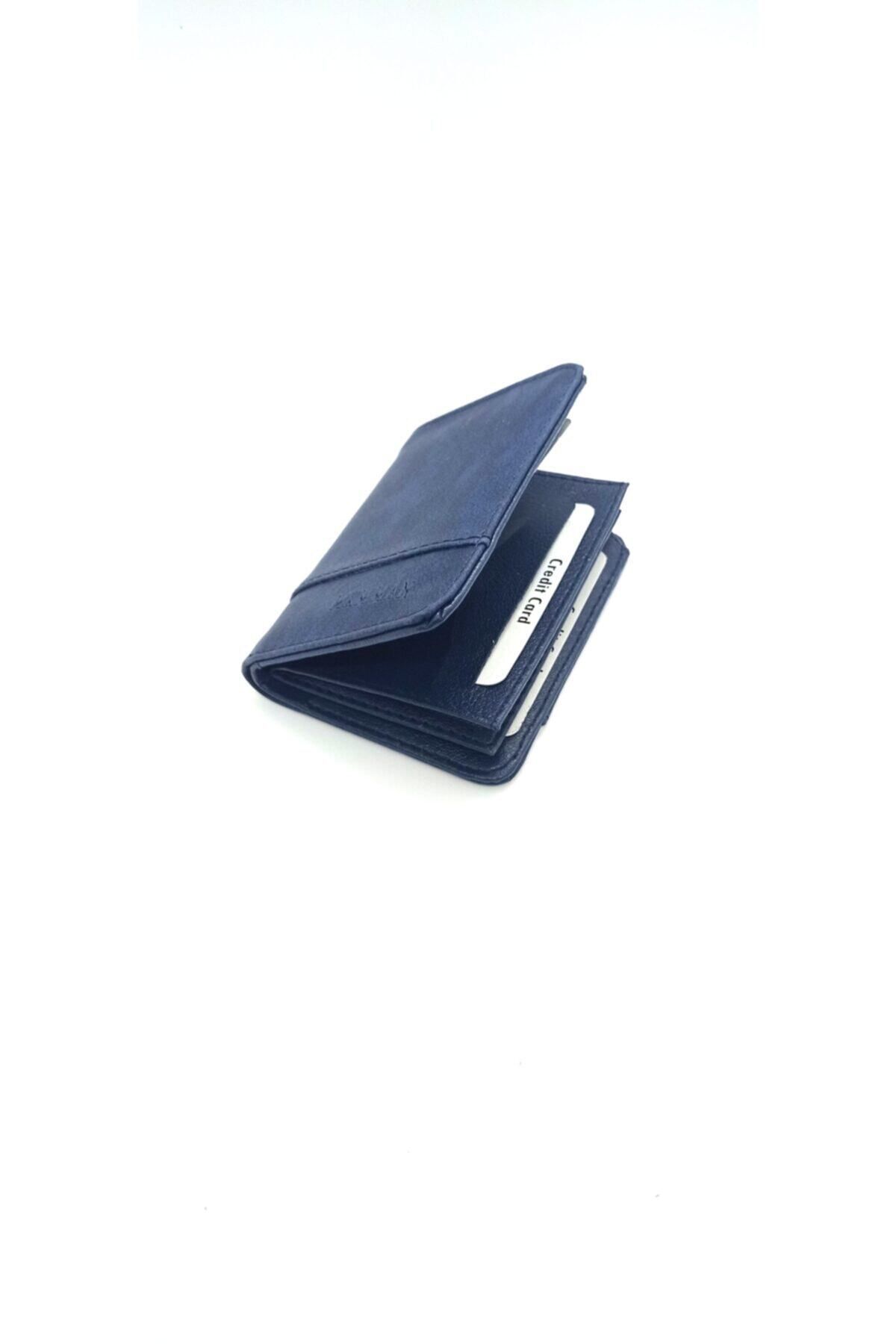 MKM MAN-Men's Nubuck Navy Blue Wallet 15 Compartments 1