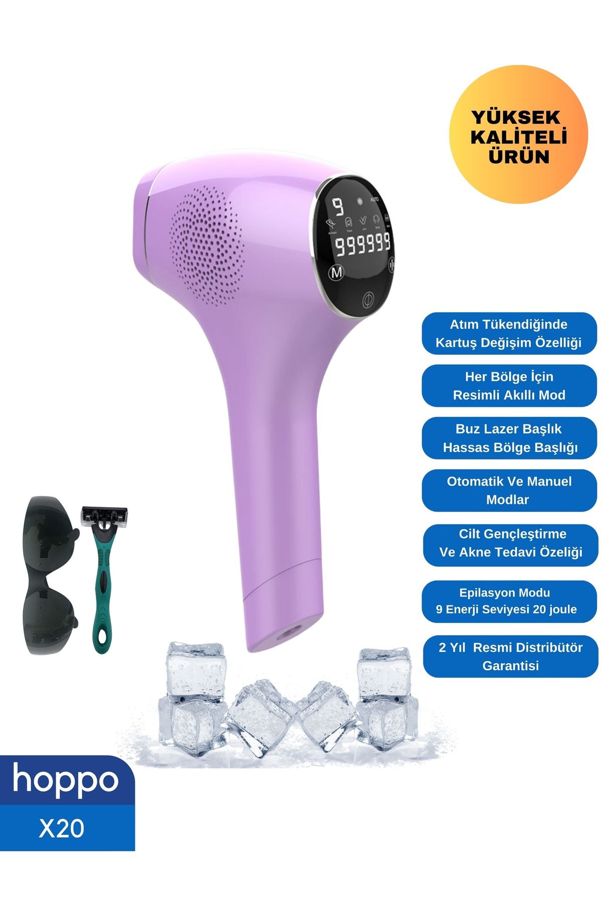 Ipl Buz Lazer Epilasyon Cihazı X20 999.999 Flash Atım