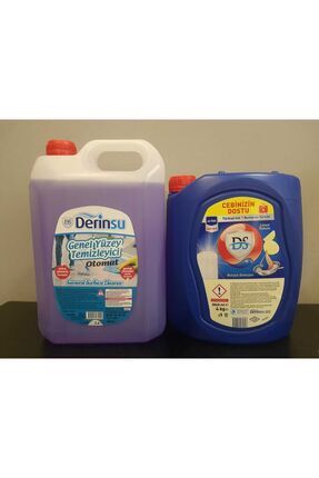 DERİNSU KİMYA 5 LT GENEL YÜZEY TEMİZLEYİCİ + 4 KĞ DS ELDE BULAŞIK DETERJANI 2...