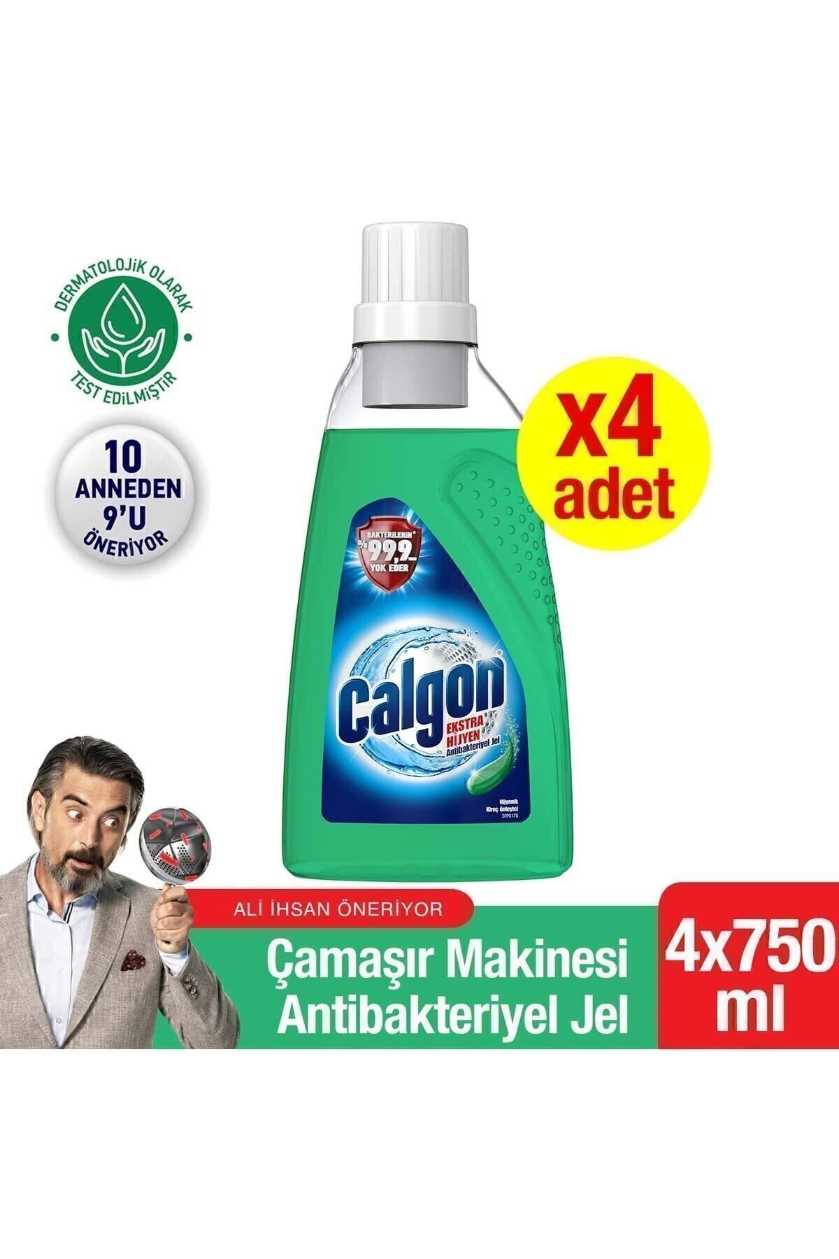 Calgon Ekstra Hijyen Çamaşır Makinesi Temizleyici, Kir Ve Kireç Önleyici Jel 750 ml X4
