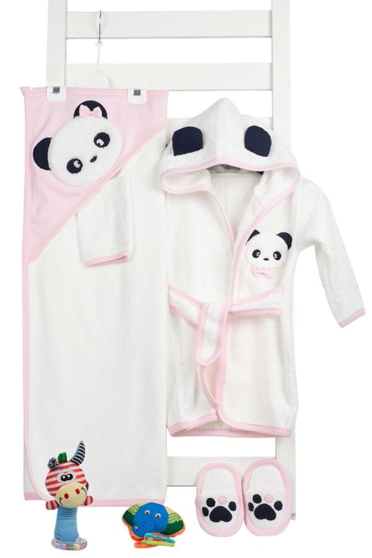 Sarebaby Sevimli Ponçik Bebek Bornoz Takımı Yeni Sezon fotoğrafı 6 (önizleme)