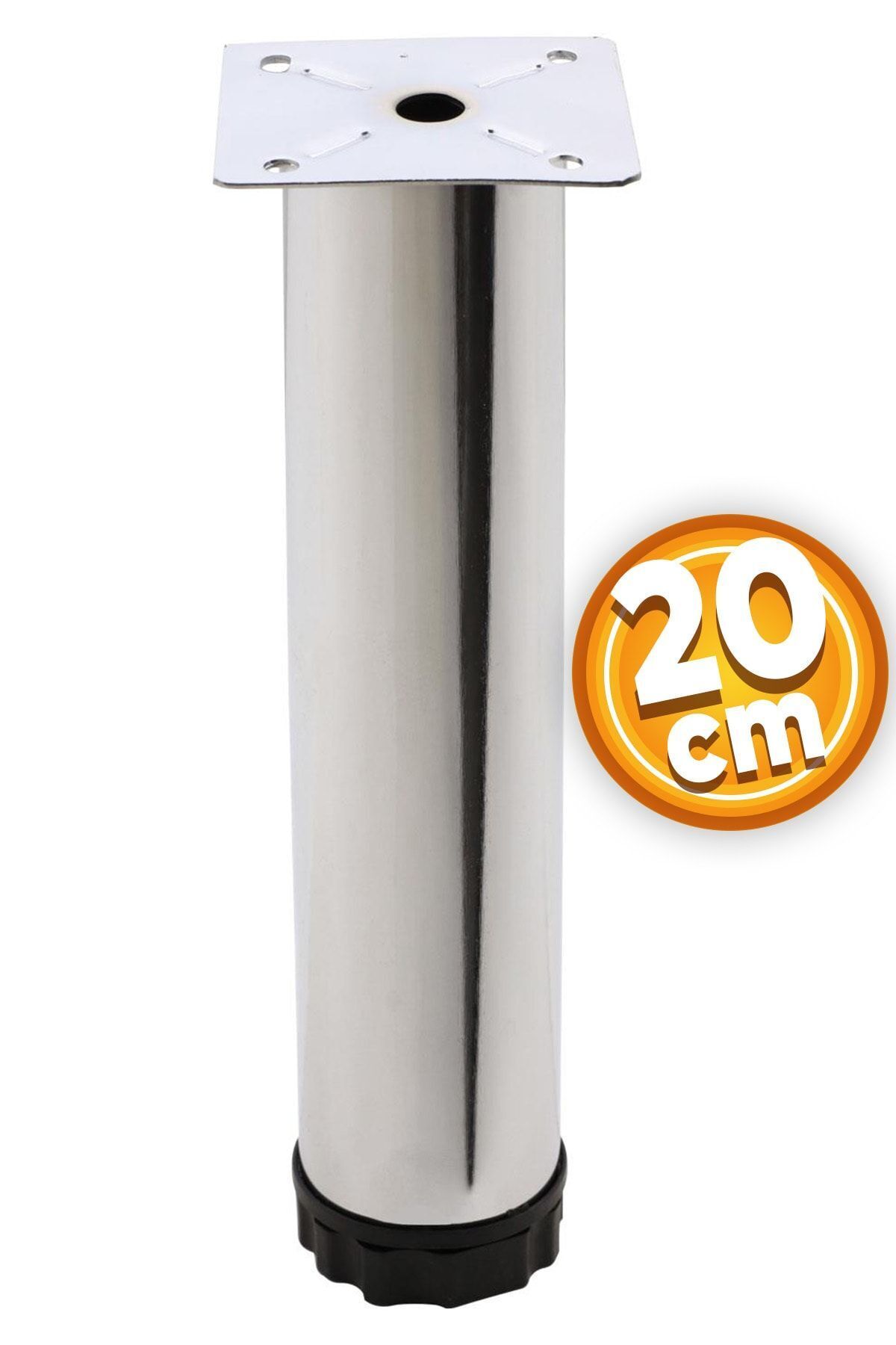 こー2脚 Badem10 Akça Ayarlanabilir Metal 20 Cm Krom Mobilya Kanepe Koltuk