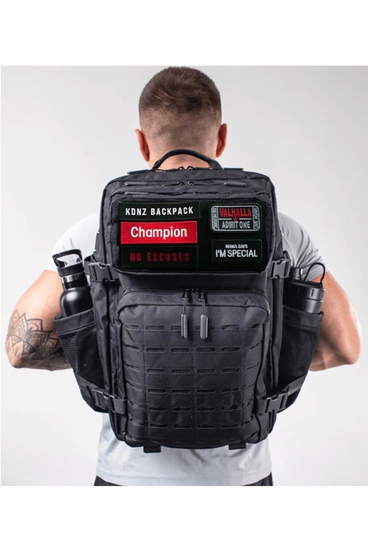KDNZ-Pro 3.0 Black Edt45l Backpack with 3 Patches Gift 2
