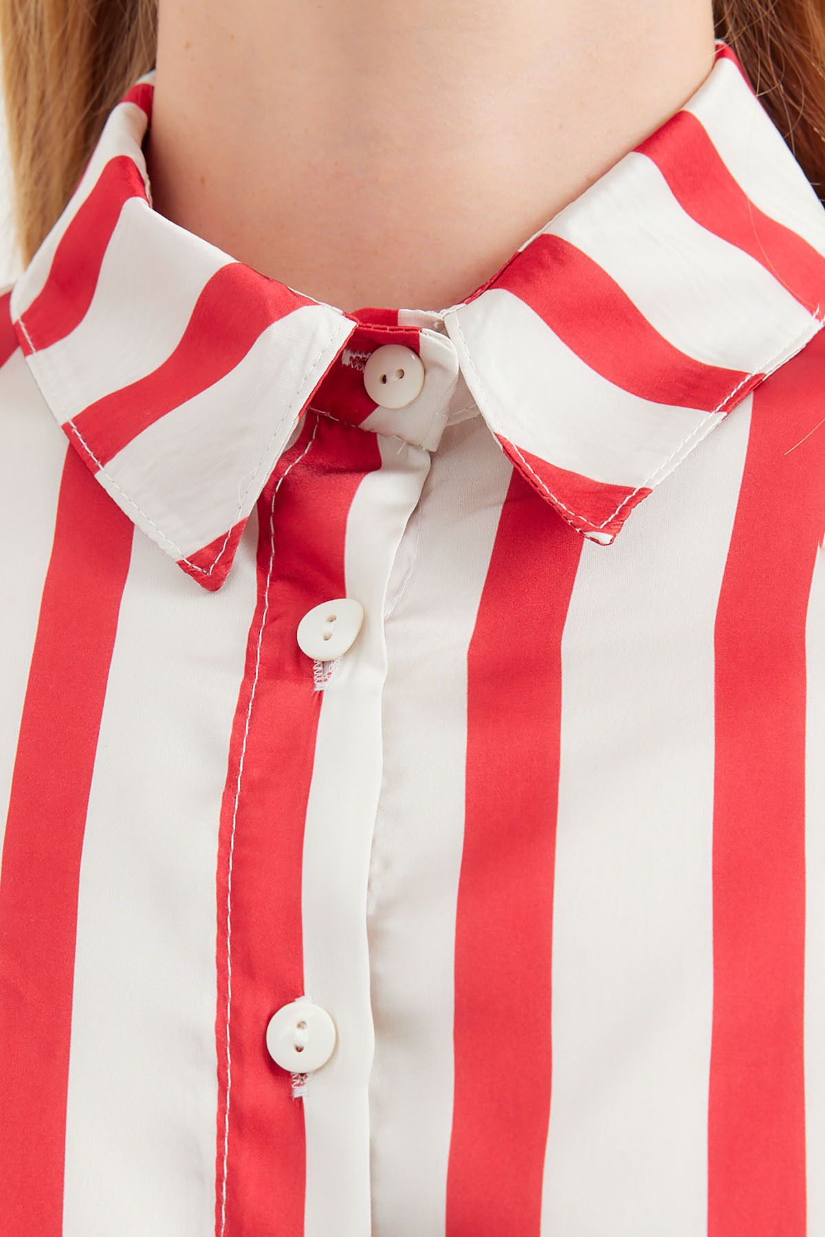 Bigdart-3964 Model Light Satin Shirt - Red 4