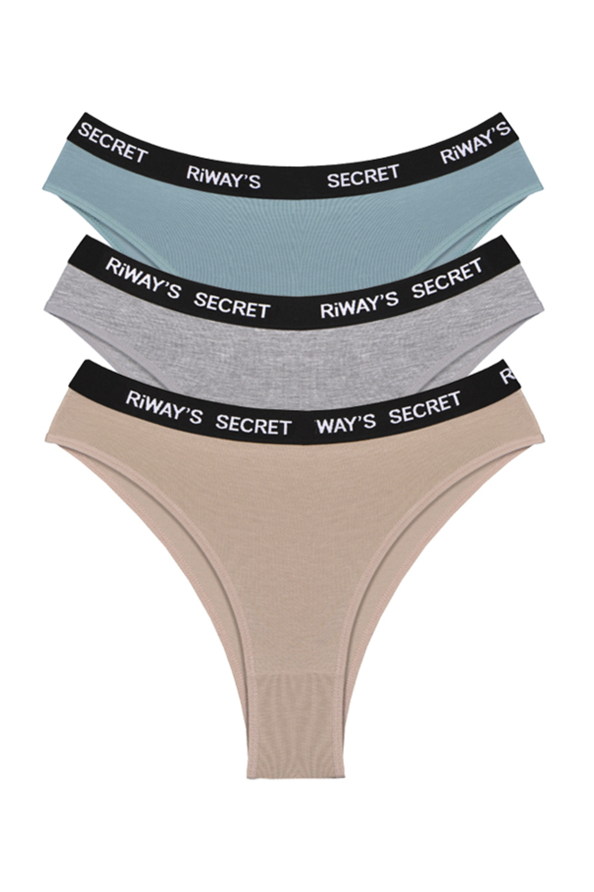 riways secret-Cotton Waist Elastic Brazilian 3 Pack 1