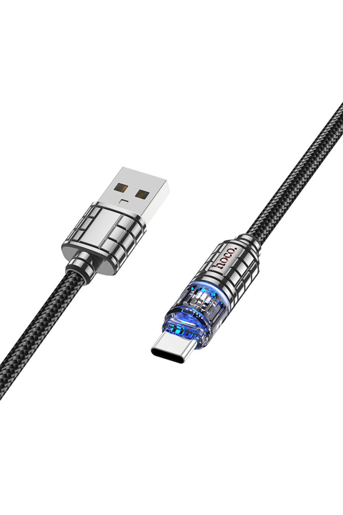 Kamardey-Hoco U122 - Crystal Tip 3A USB To Type-C Fast Data Charging Cable 2