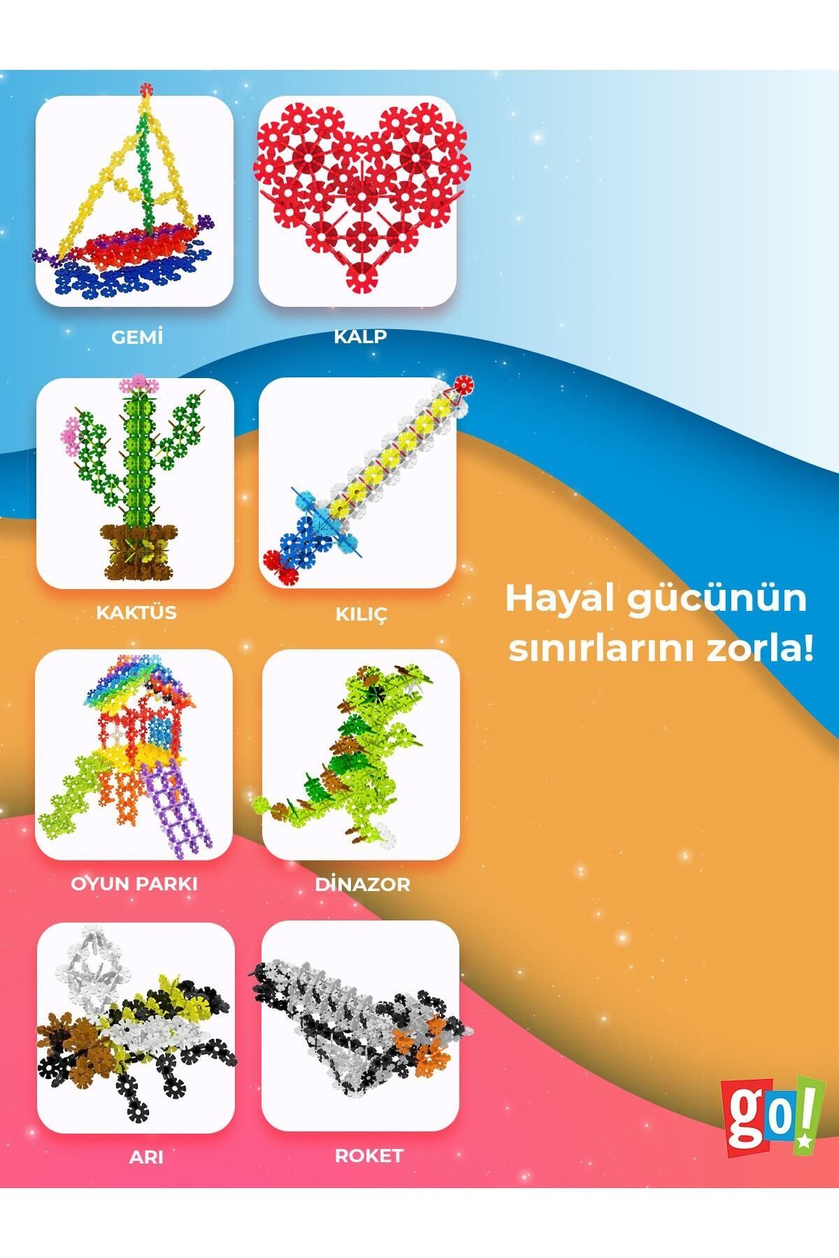 Go Toys Yaratıcı Diskler 500 Adet Stem Eğitimi Uyumlu Kilitli Diskler Eğitici Oyuncak fotoğrafı 3 (önizleme)