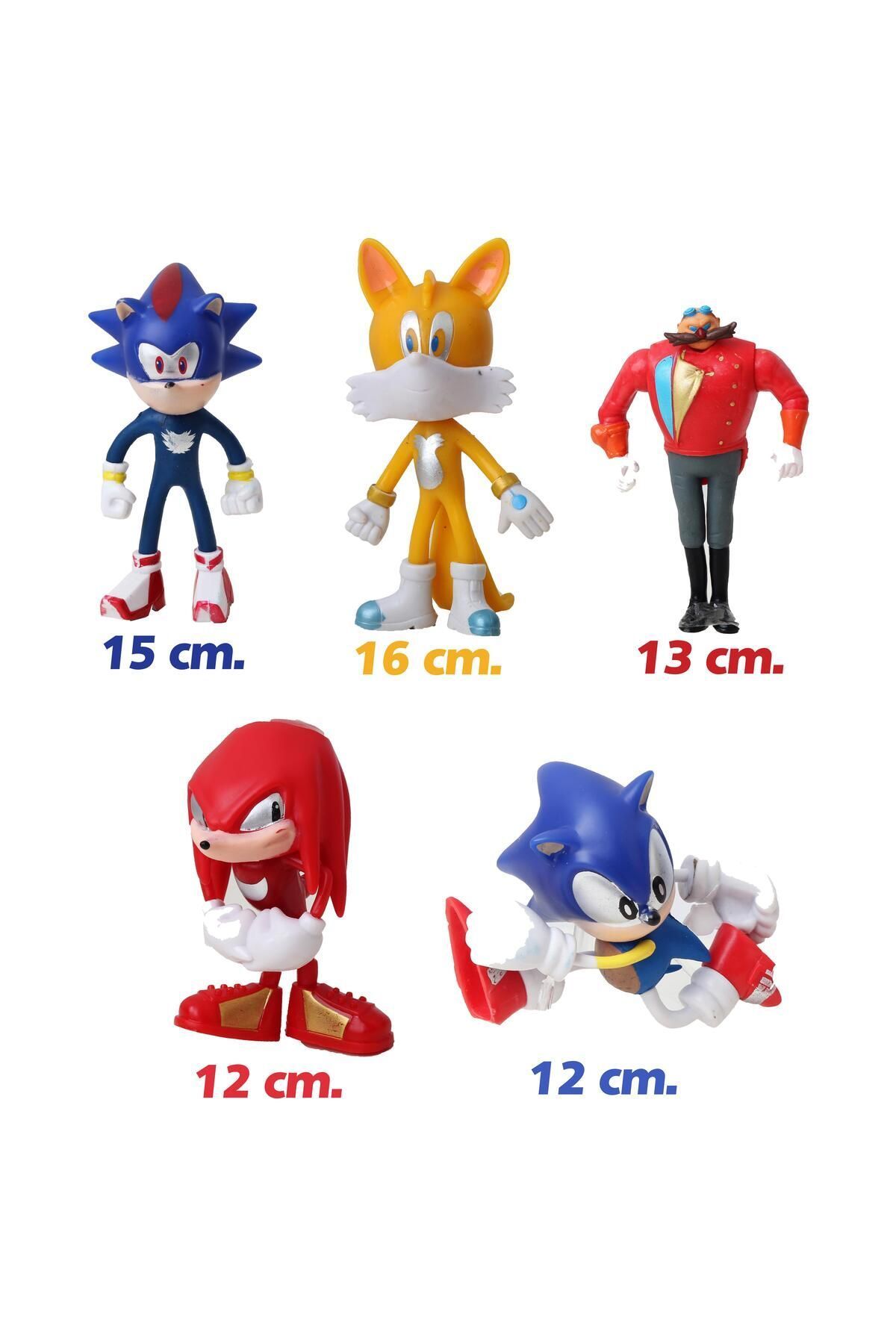 e-life shop-Sonic Boom Werehog Doctor Eggman Miles Tails Sonic Hedgehog Knuckles 5-Piece Character Figure Toy Set 7