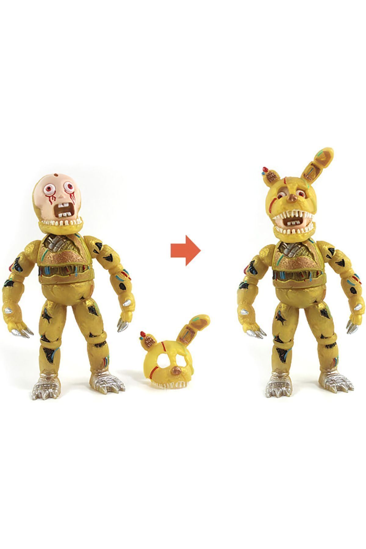 e-life-Five Nights At Freddy's Fnaf Masked Lighted Jointed Character Toy Set Jeremy & Springtrap 6