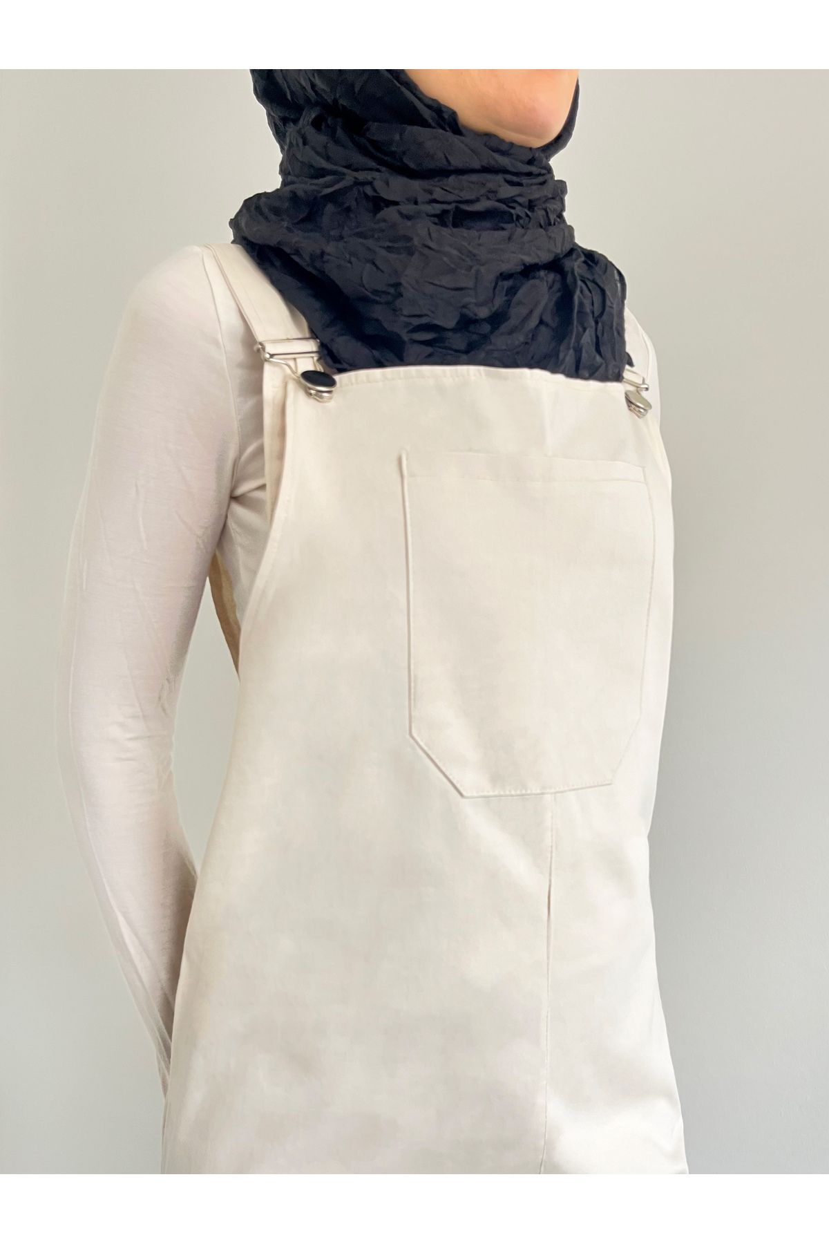 FREYA MODA-Comfortable Cut Stone Jumpsuit - Front Kangaroo Pocket 2