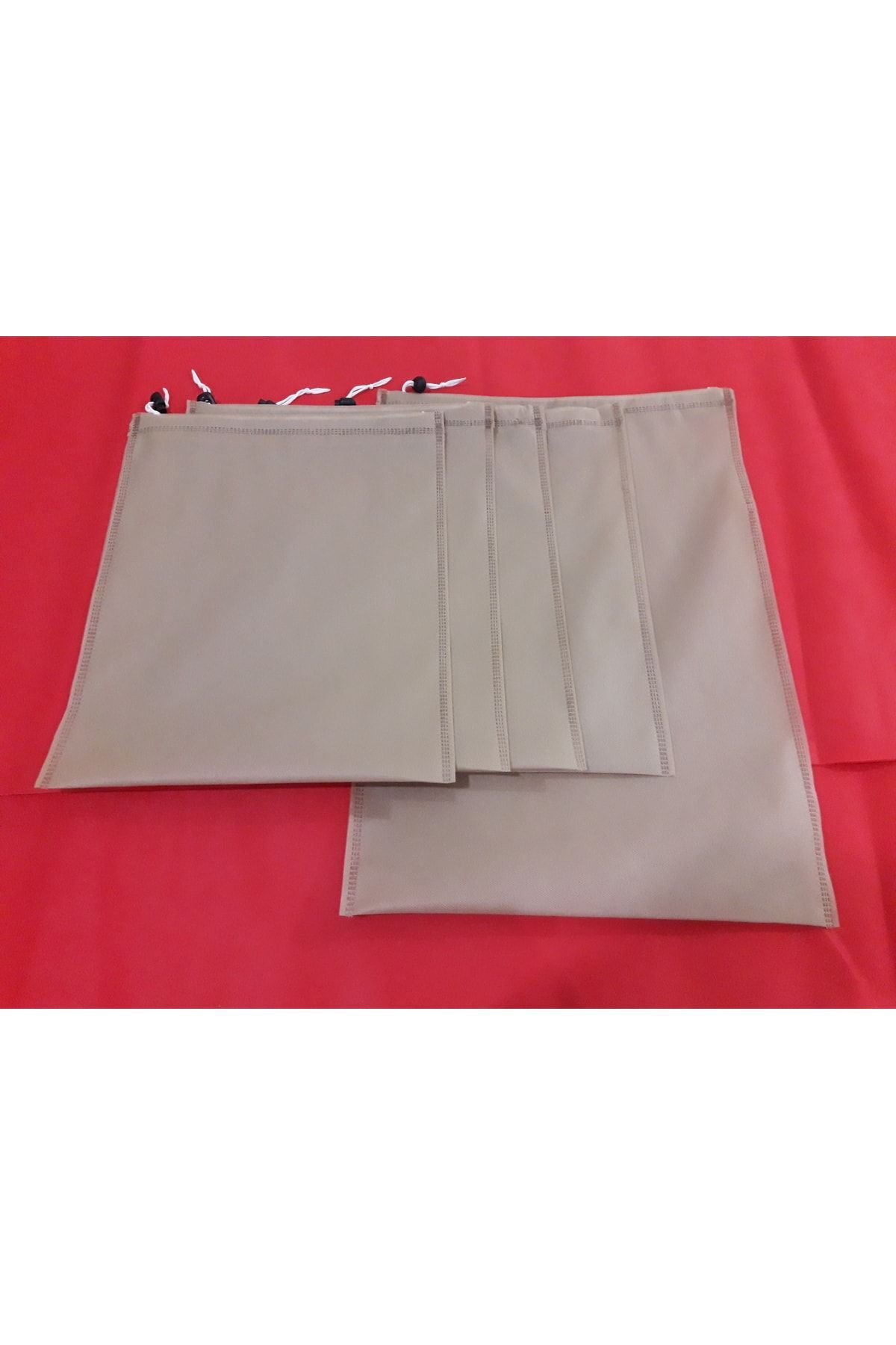 Ayakkabı Torbası, Ayakkabı-bot Koruyucu Saklama Torbası Ve Kirli Çamaşır Torbası - 5 Adet, Bej Renk