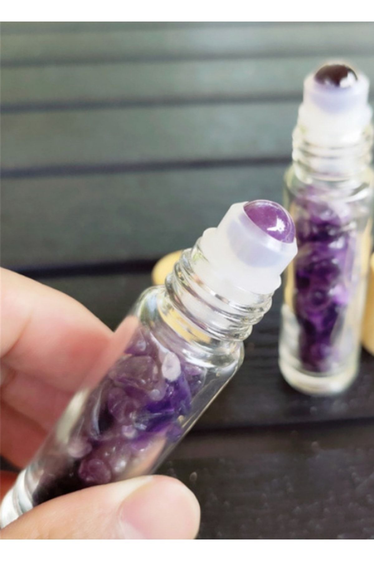 Efsoon Organics Ametist Doğal Taş Masaj Yağı Ve Koku Şişesi Roll On